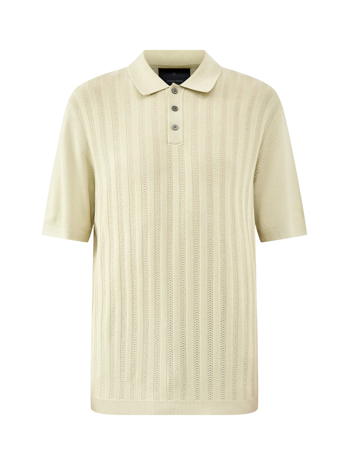 William Structure Knit Polo Shirt Green