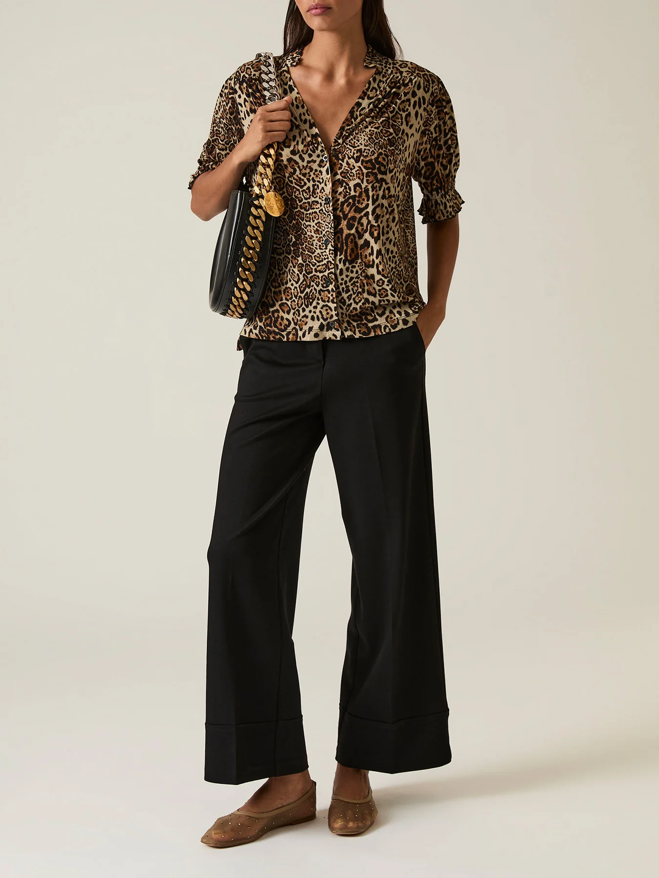 Leopard Print Blouse Brown - Image 2