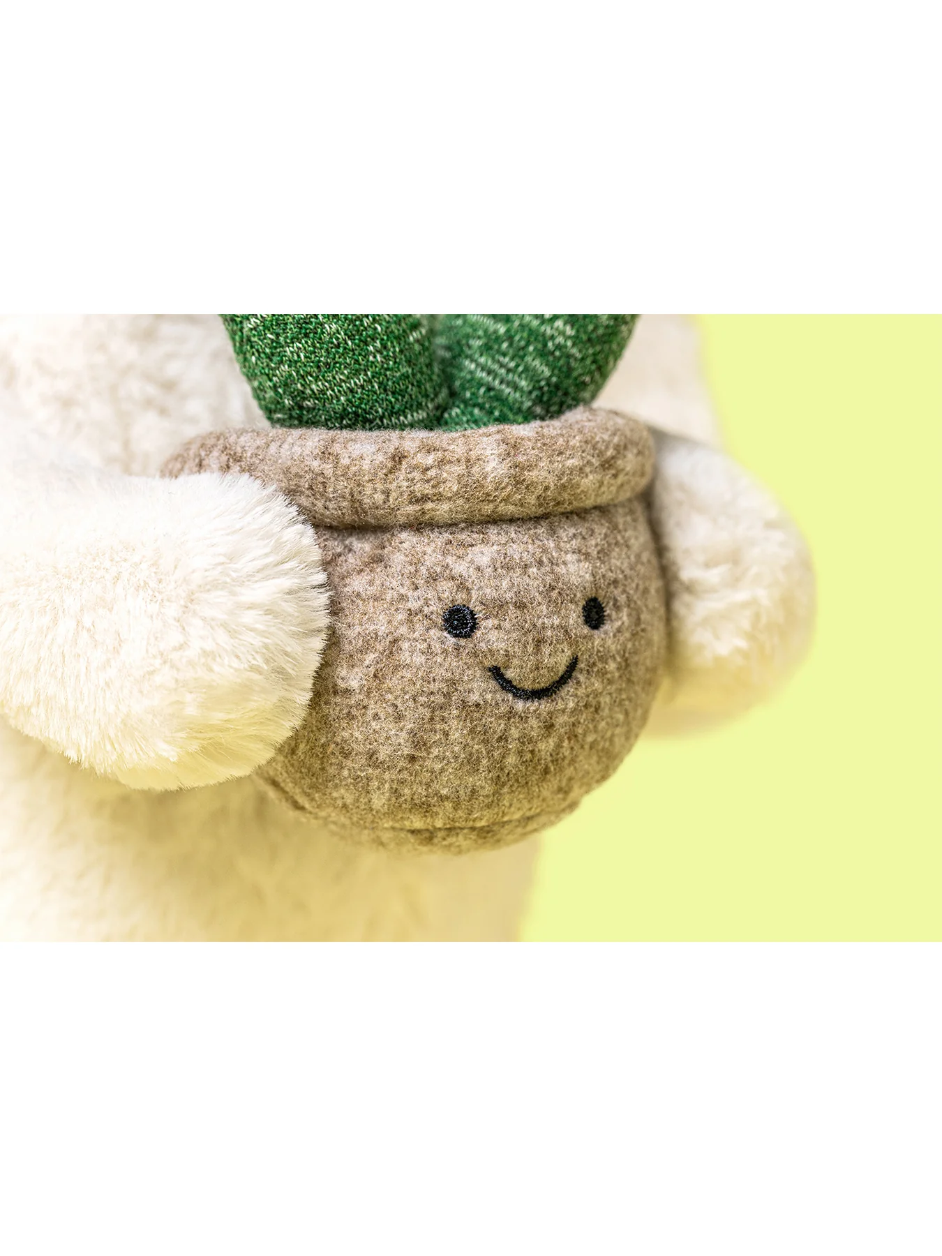 Cream Bunny with Plant 23cm - Image 2