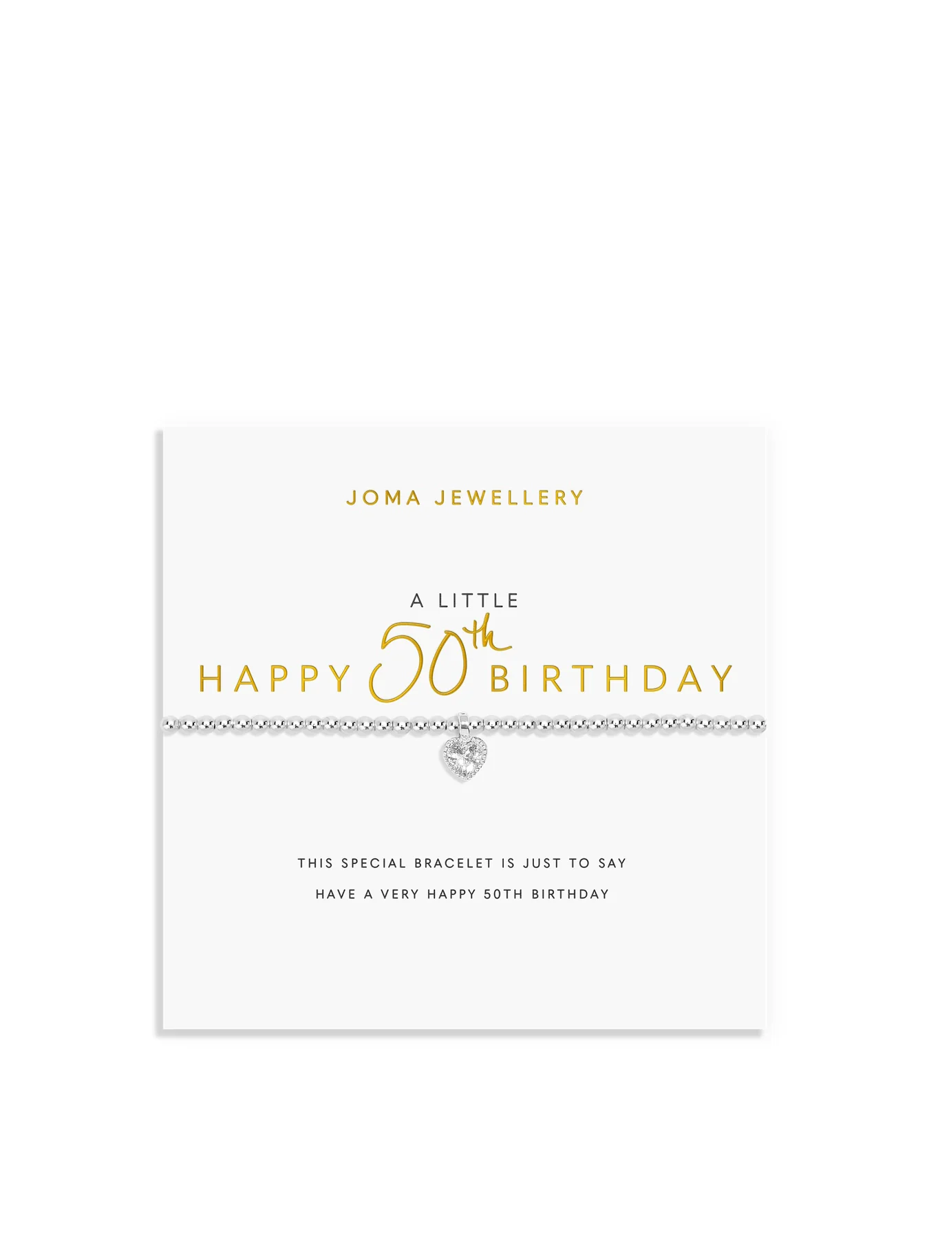 A Little 50th Birthday Charm Bracelet Silver