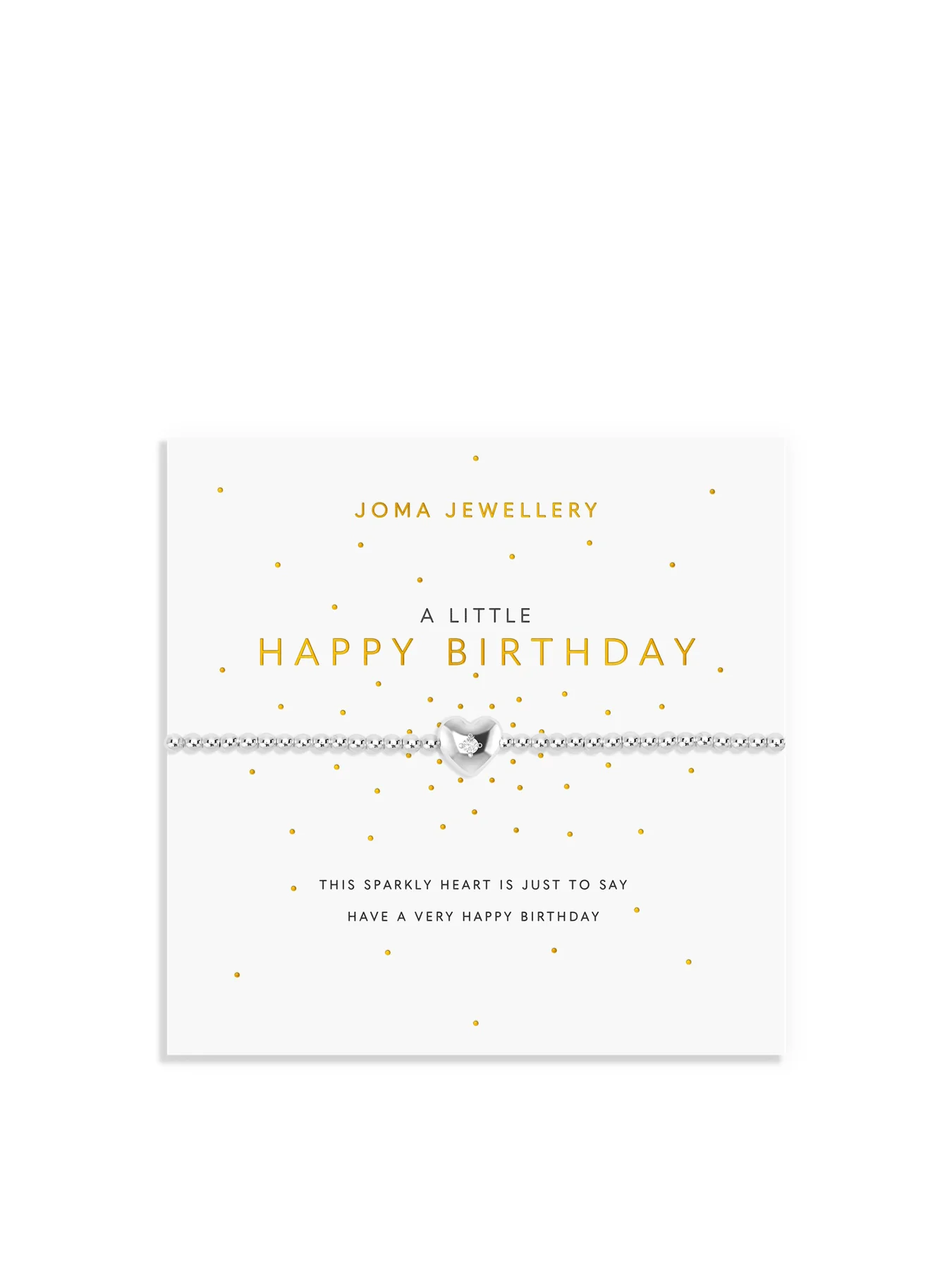 A Little Happy Birthday Charm Bracelet Silver
