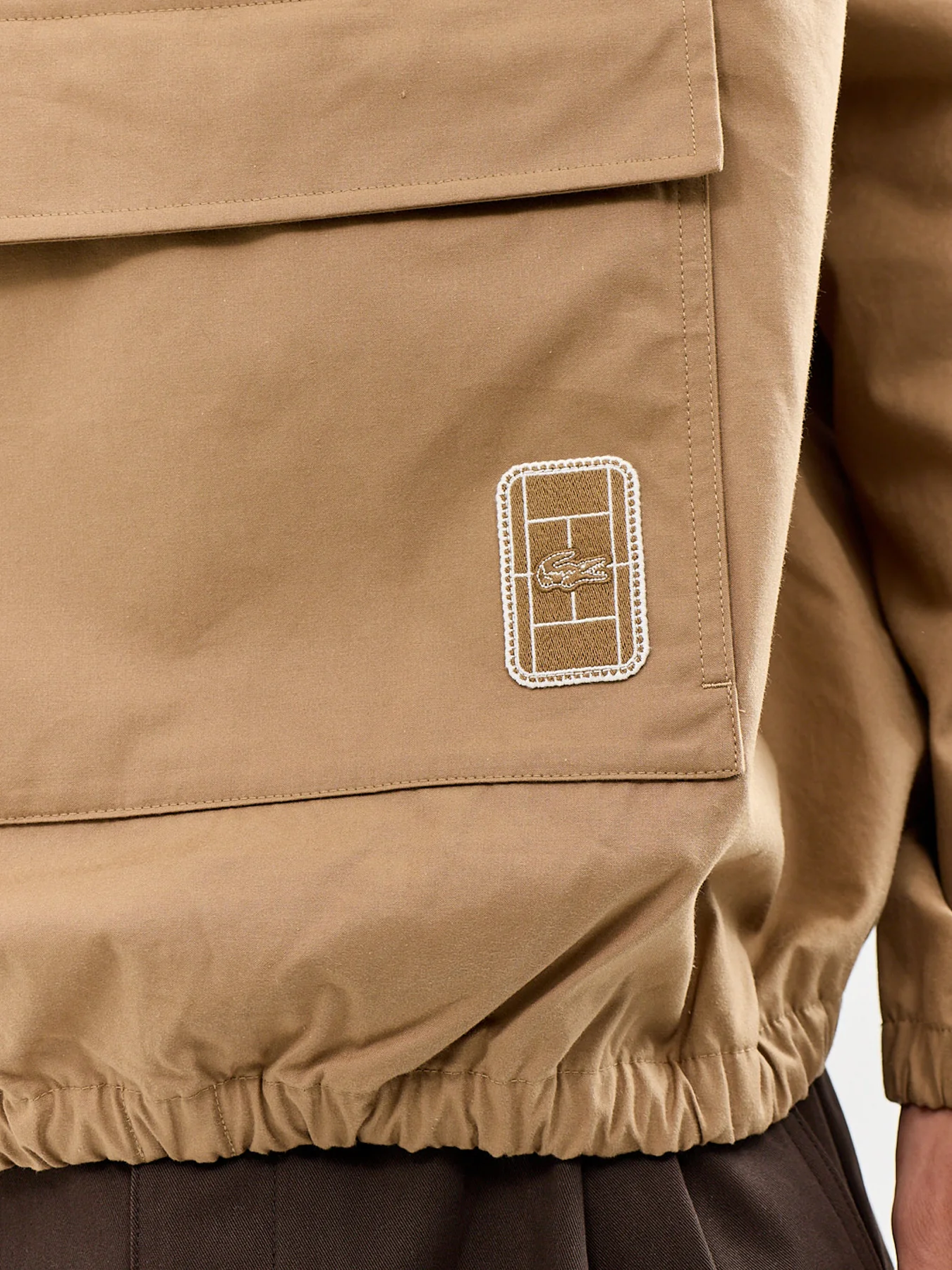 Poplin Anorak Jacket Beige - Image 3