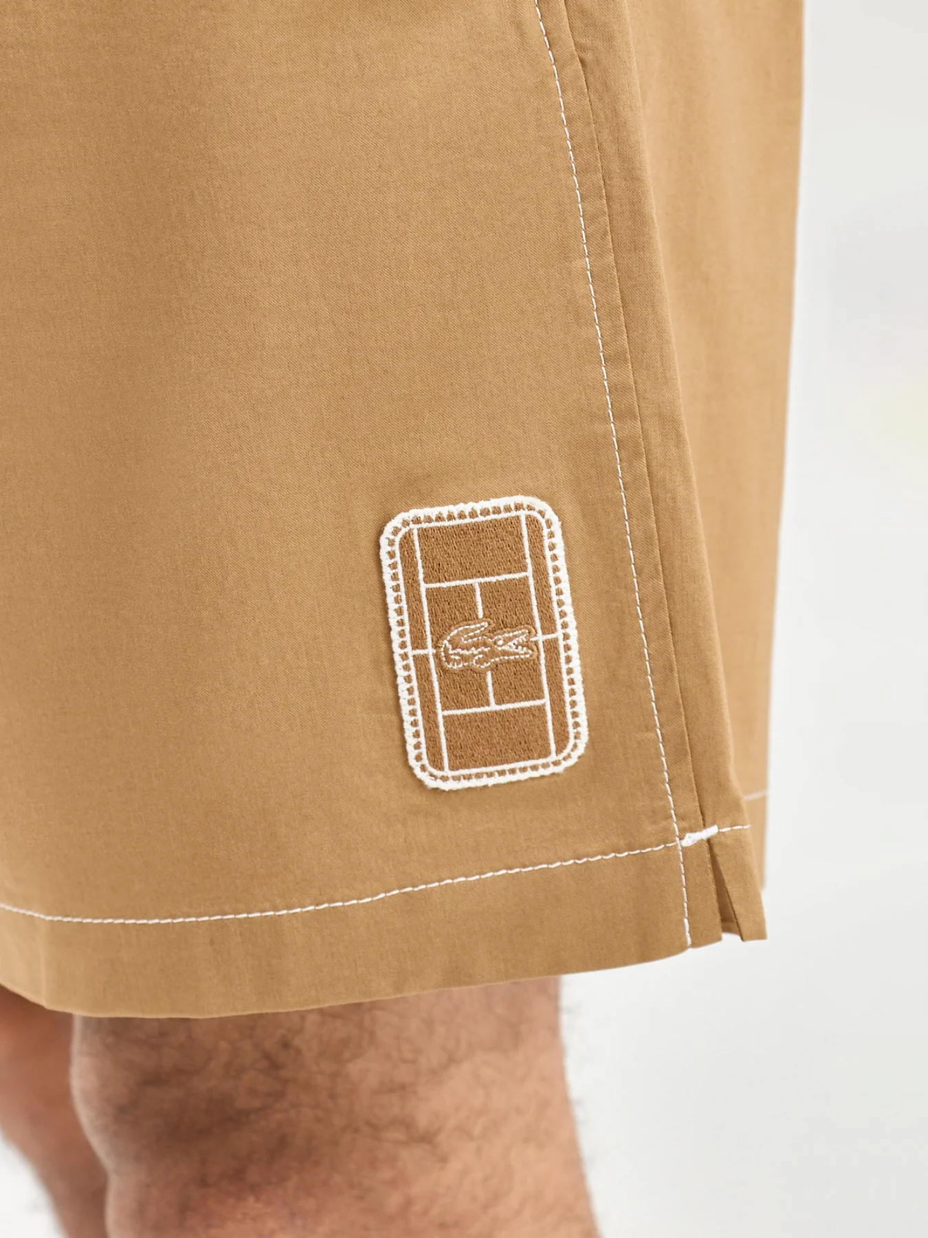 Drawstring Cotton Chino Shorts Tan - Image 3