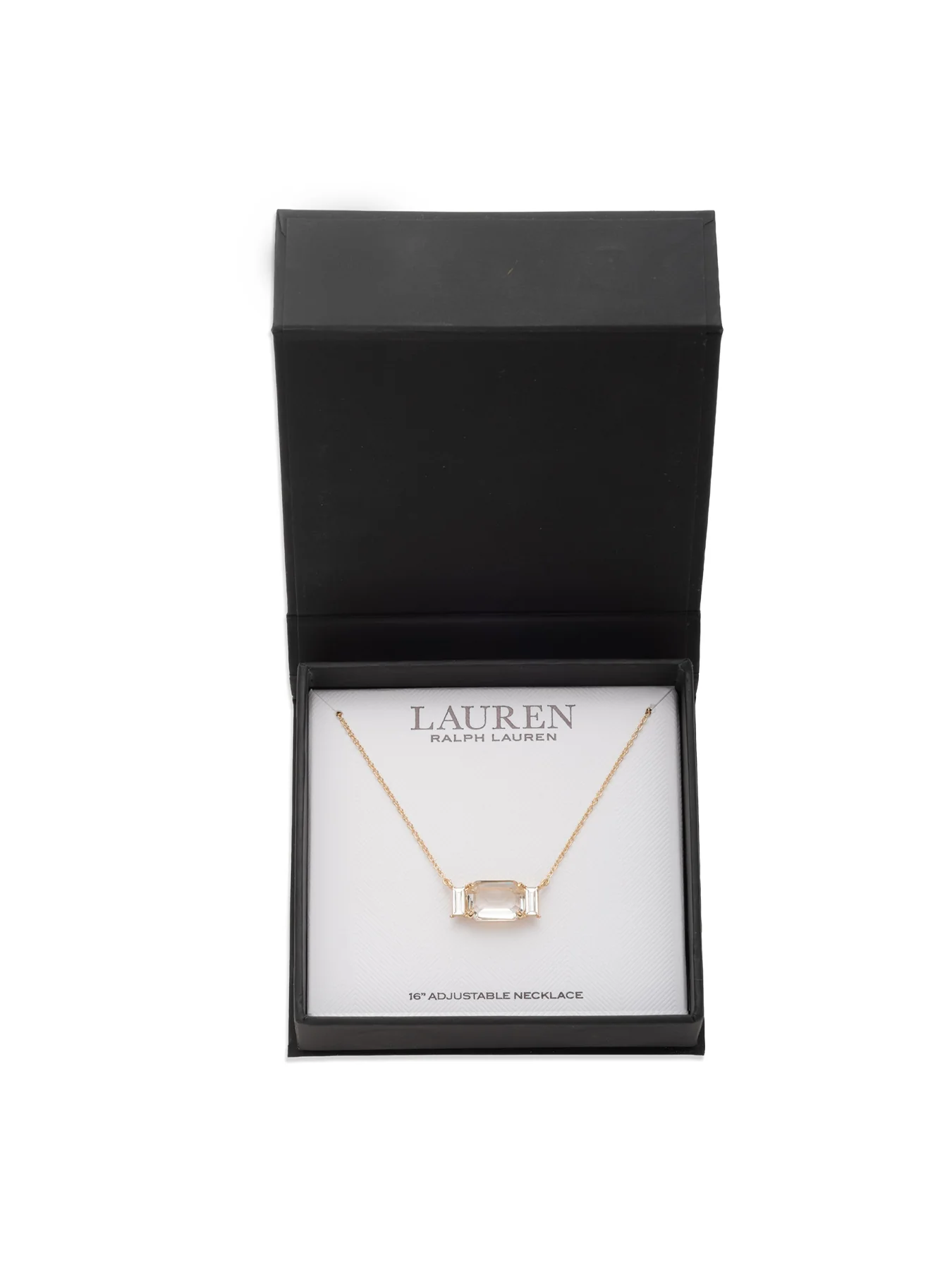 Crystal Stone Pendant Necklace Gold - Image 2