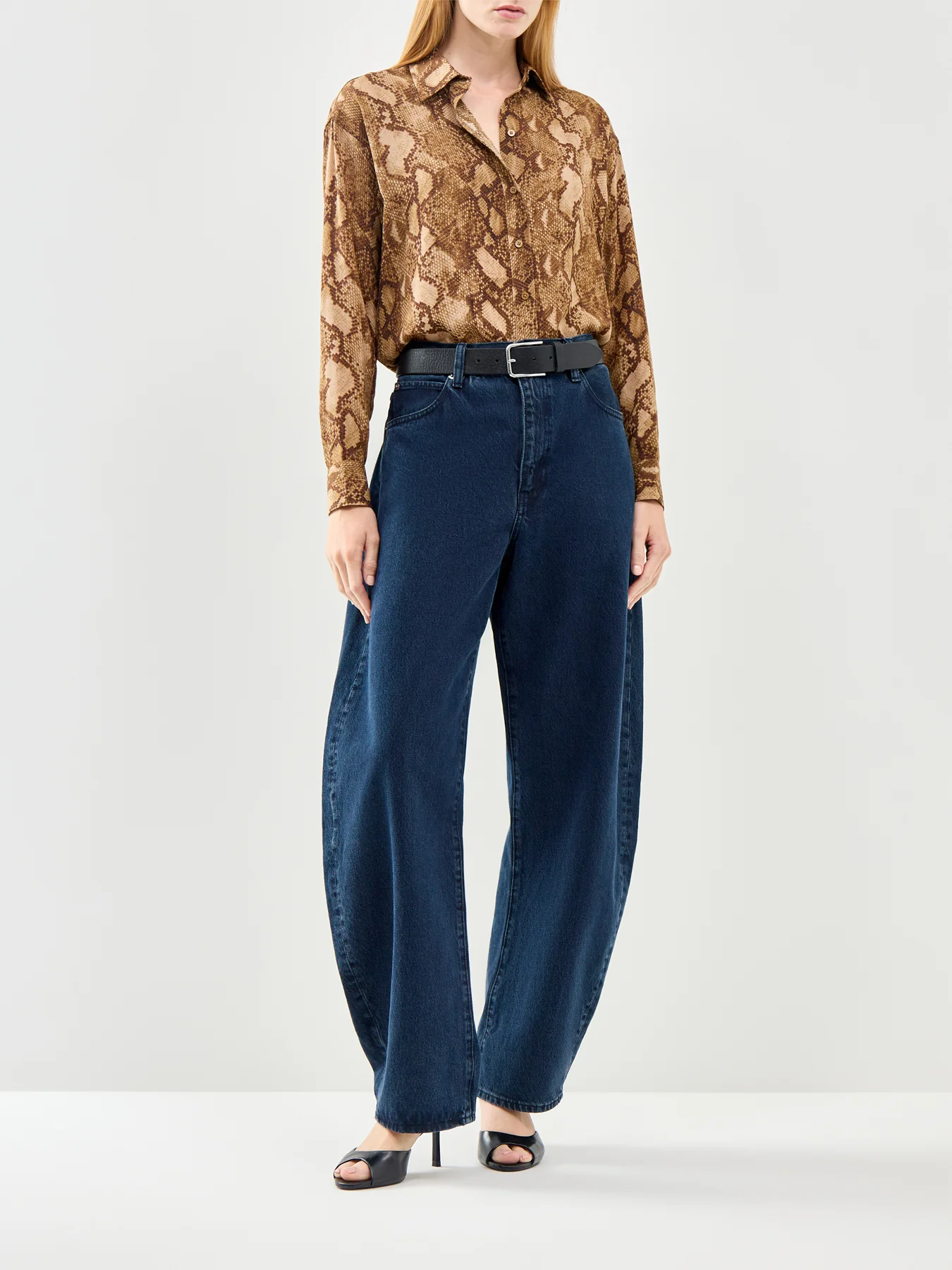 Snake Print Long Sleeve Shirt Multi - Image 2