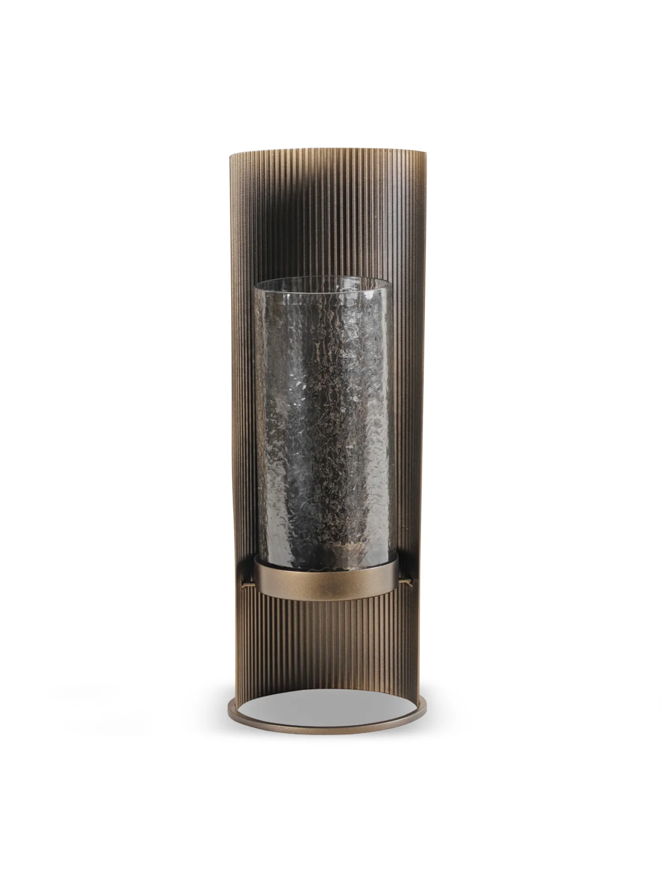 Belvedere Aged Gold Table Hurricane Brown