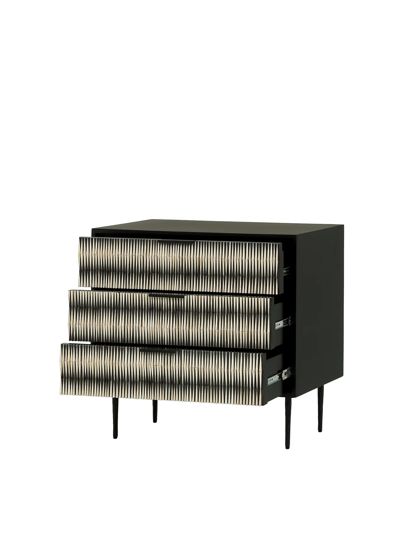 Imperia Bone Inlay Chest of Drawers Black - Image 2