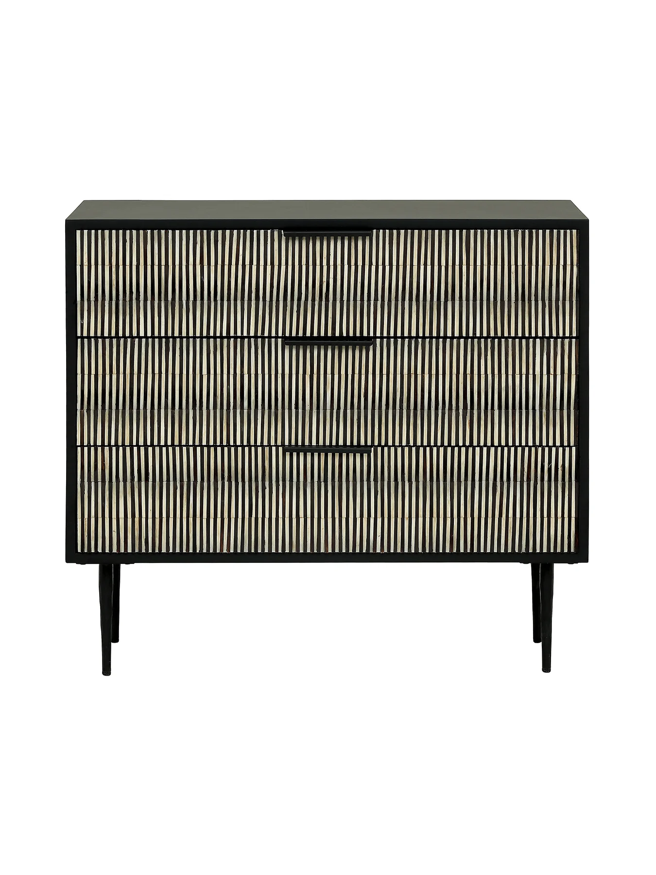Imperia Bone Inlay Chest of Drawers Black - Image 3
