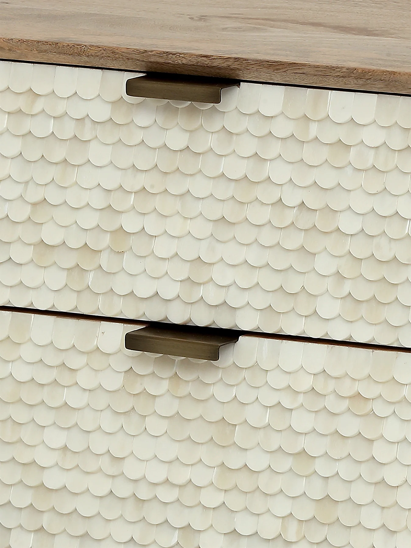 Nerida Bone Inlay Bedside Table Cream - Image 4