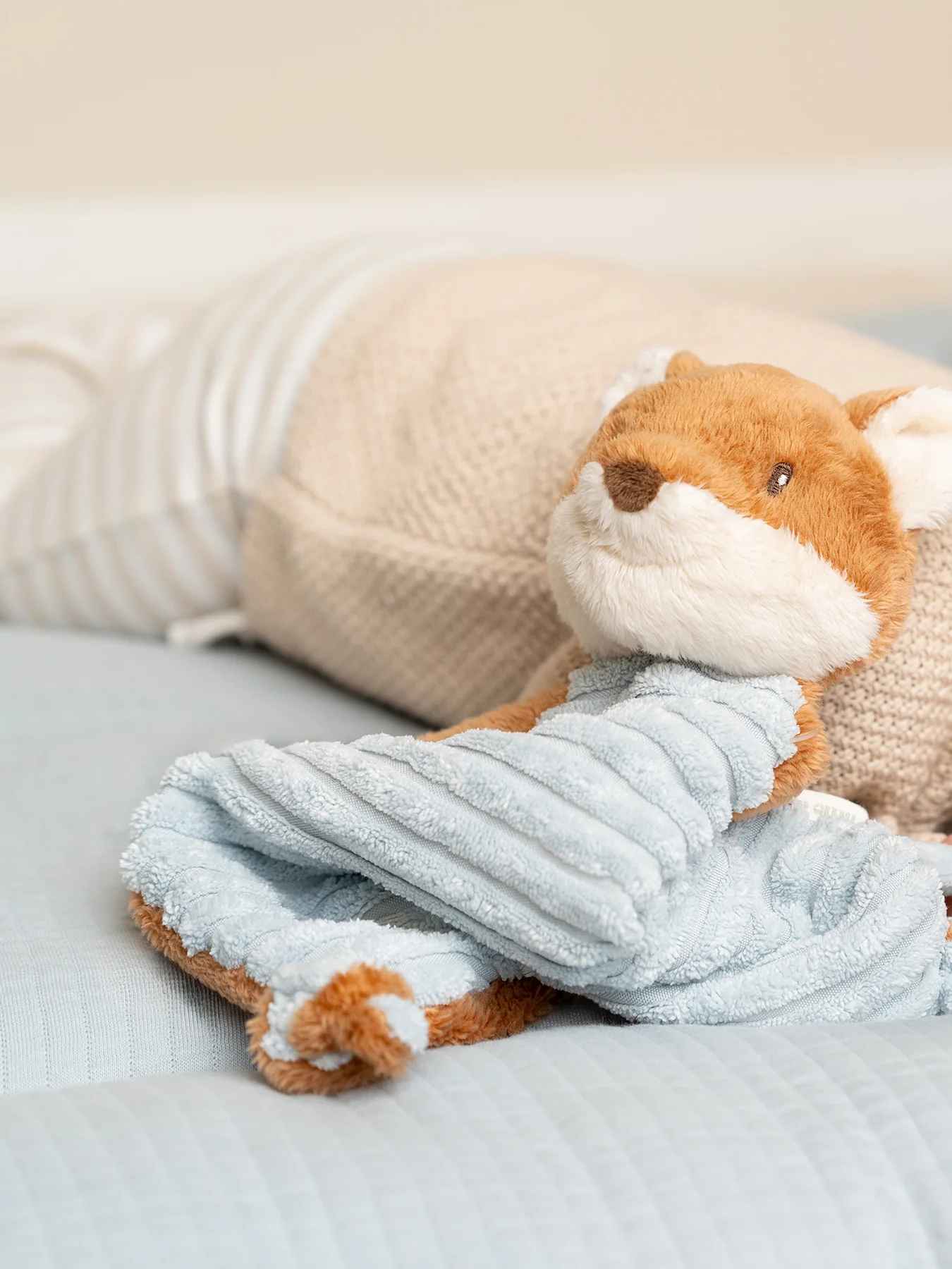 Forest Friends Fox Cuddle Cloth Blue - Image 2