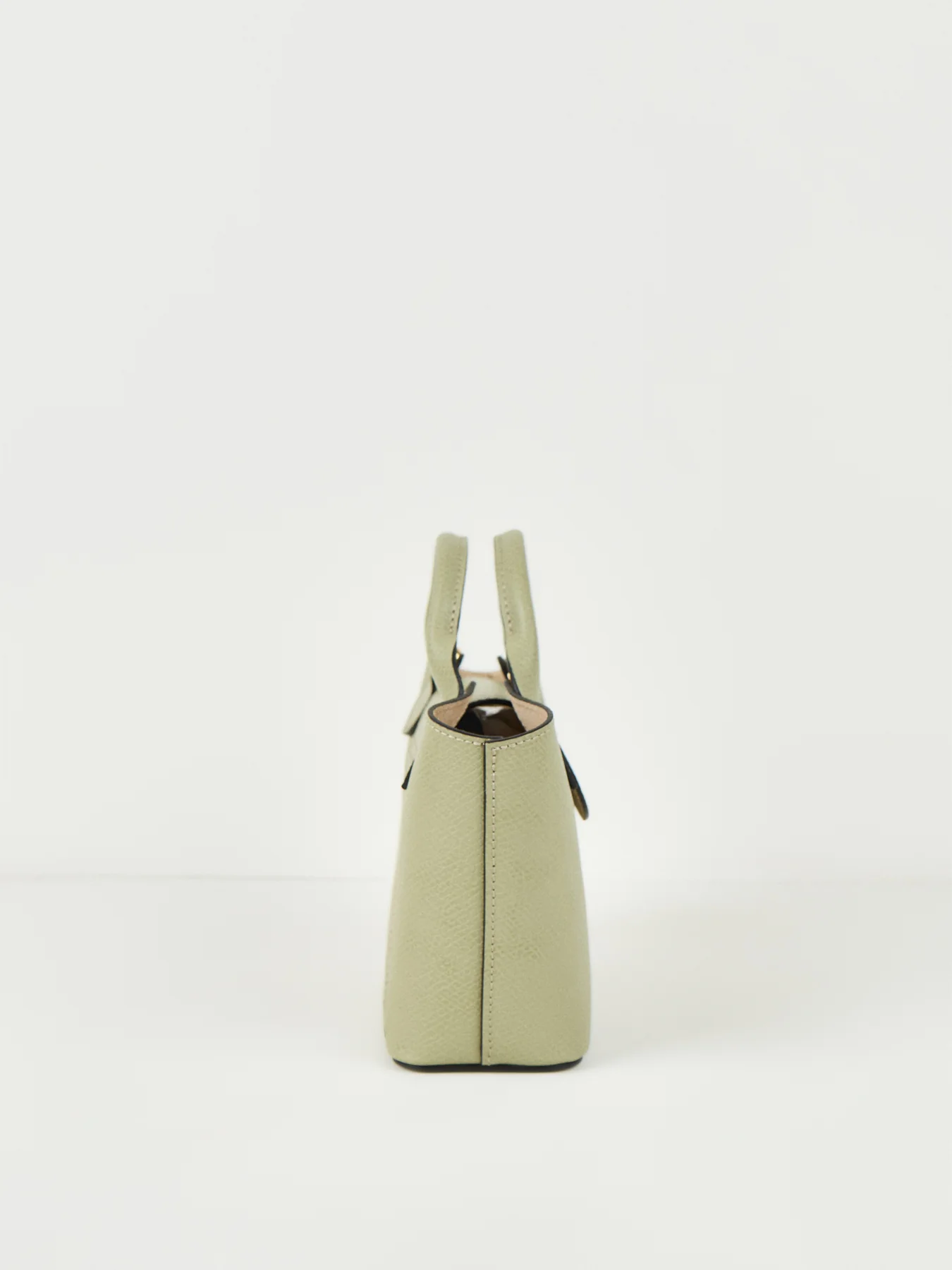 Epure Extra Small Leather Tote Bag Almond Green - Image 4