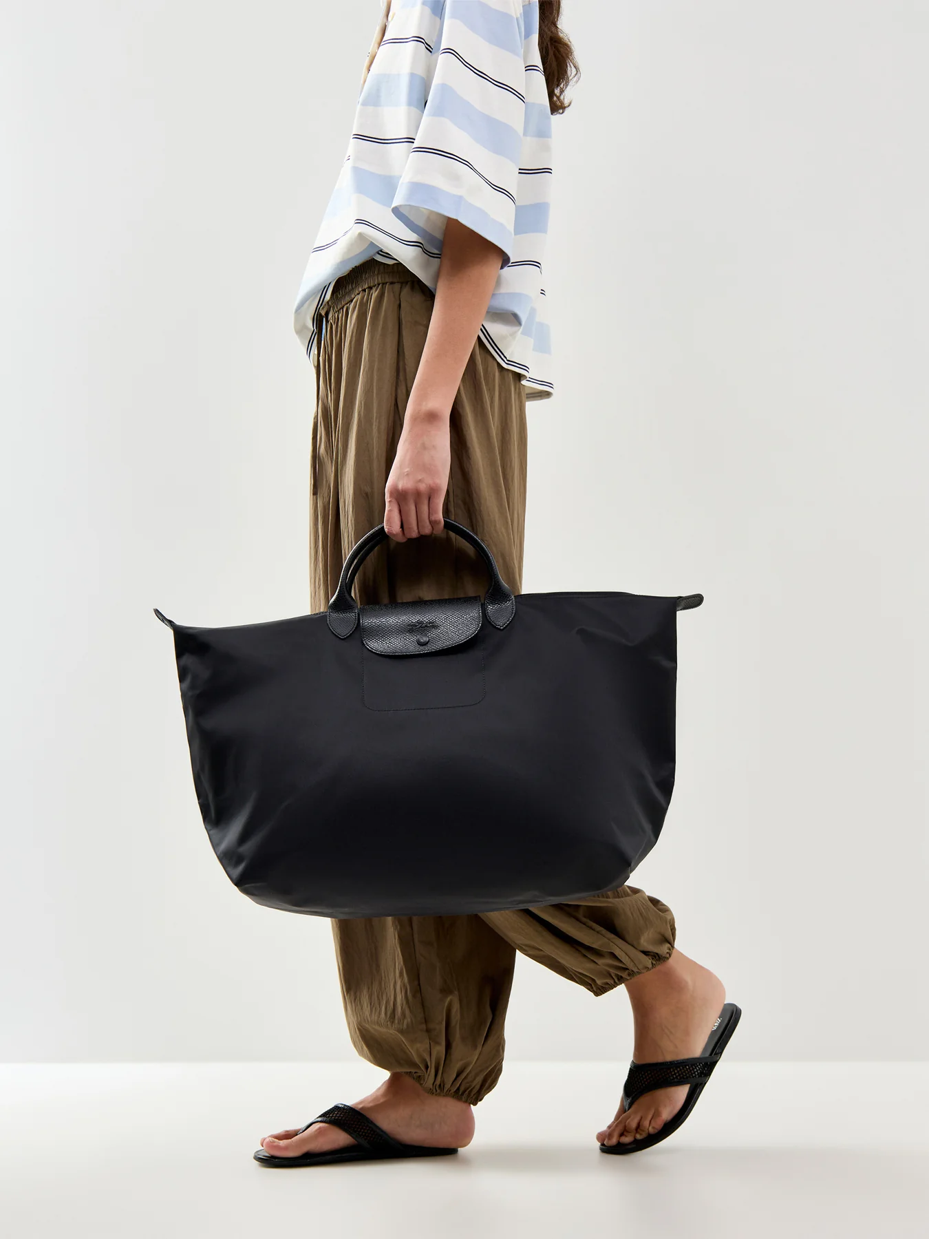 Le Pliage One Large Travel Bag Black - Image 2