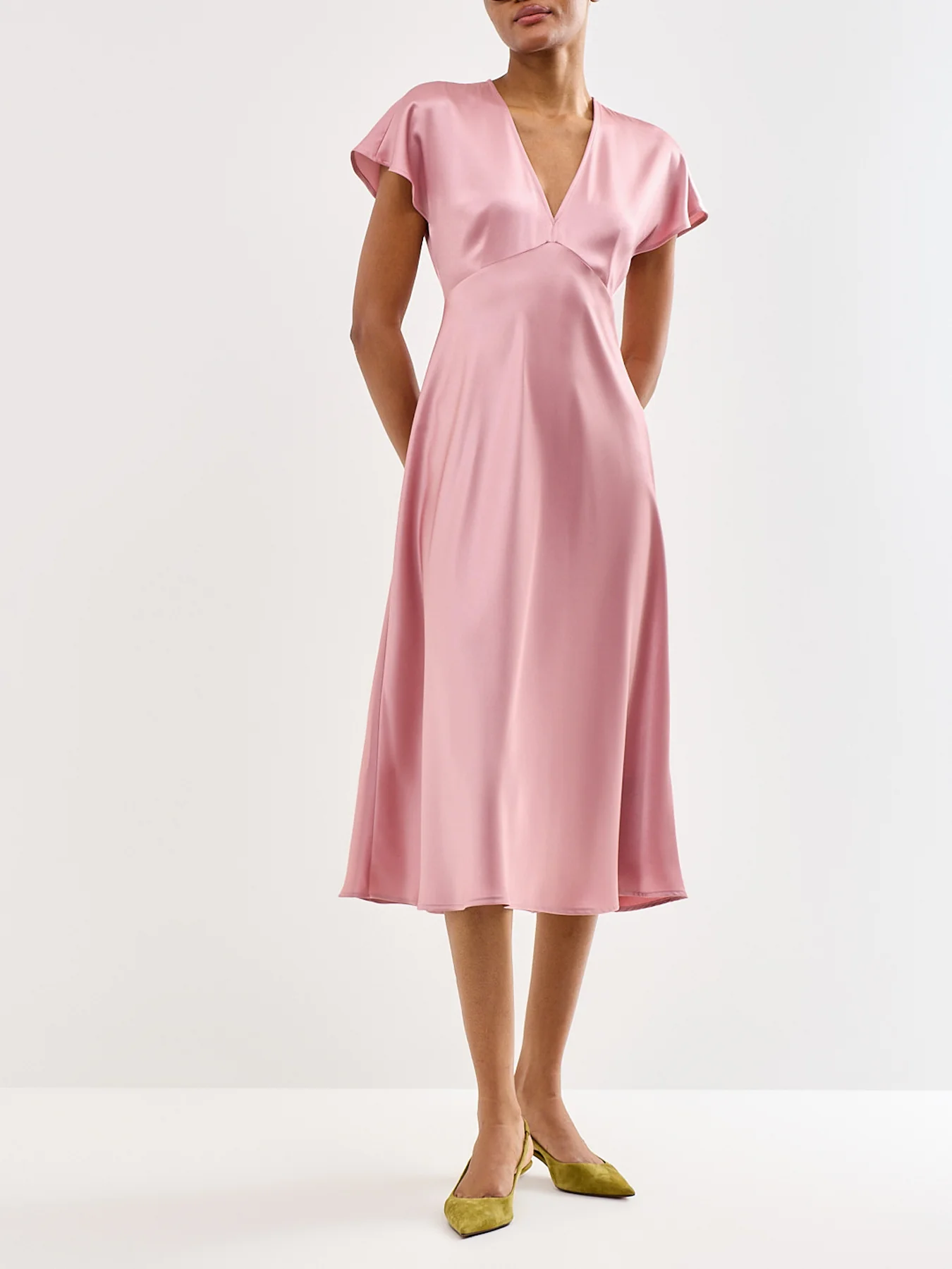 Falange Midi Dress Pink - Image 4