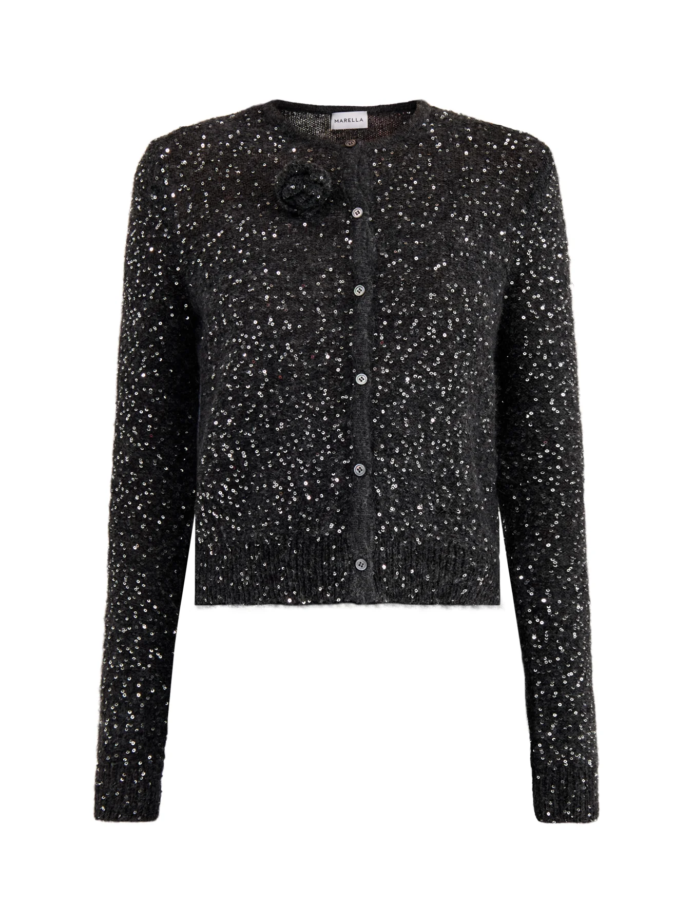 Saba Sequin Cardigan Grey