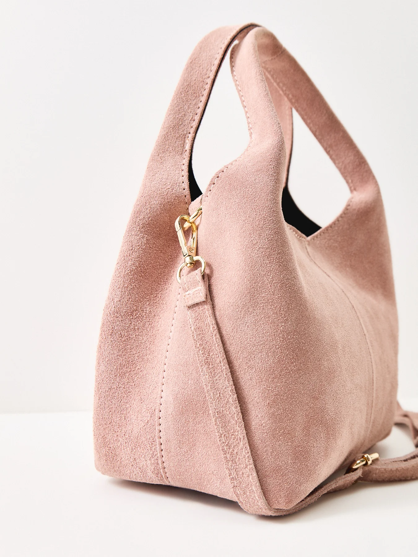 Avera Suede Shoulder Bag Pink - Image 5