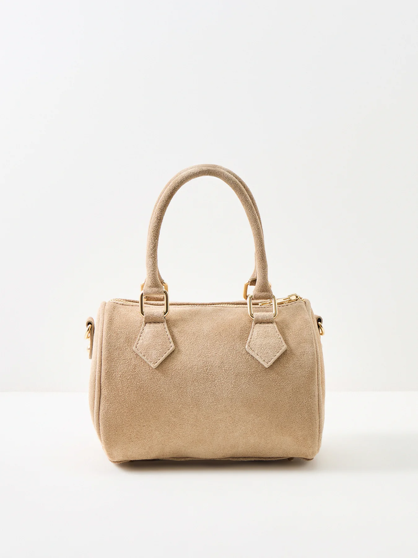 Bauletto Novo Small Suede Tote Bag Tan - Image 3