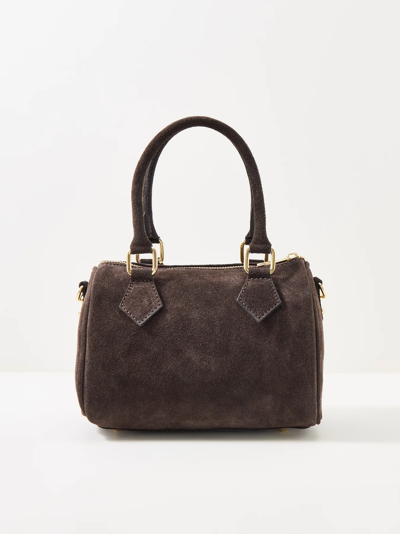 Novo Small Suede Tote Bag Brown - Image 3