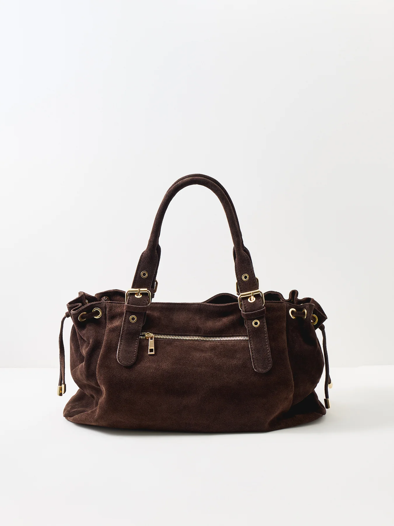 Beltra Large Suede Tote Bag Brown - Image 3