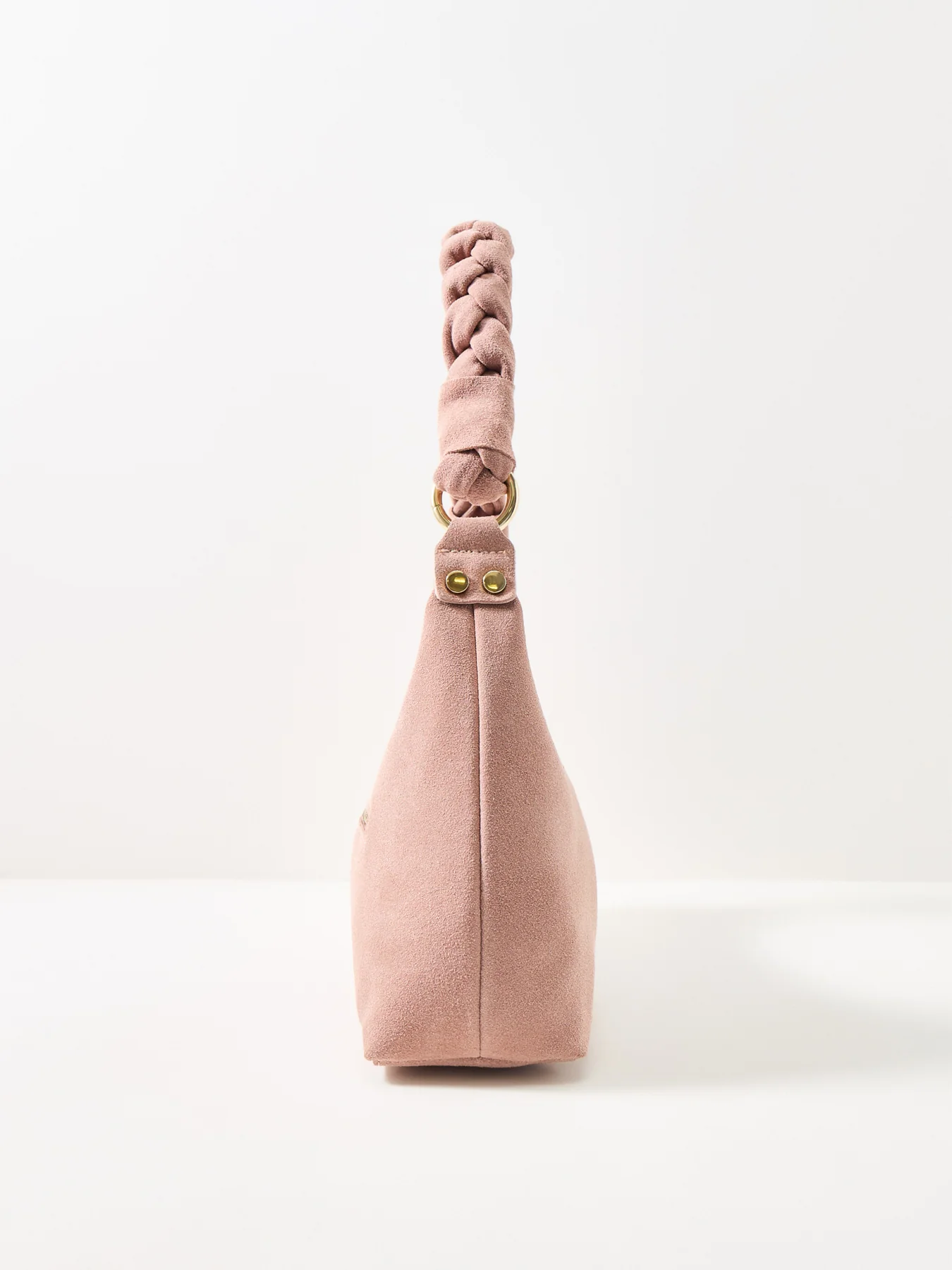 Marley Braid Suede Shoulder Bag Pink - Image 4