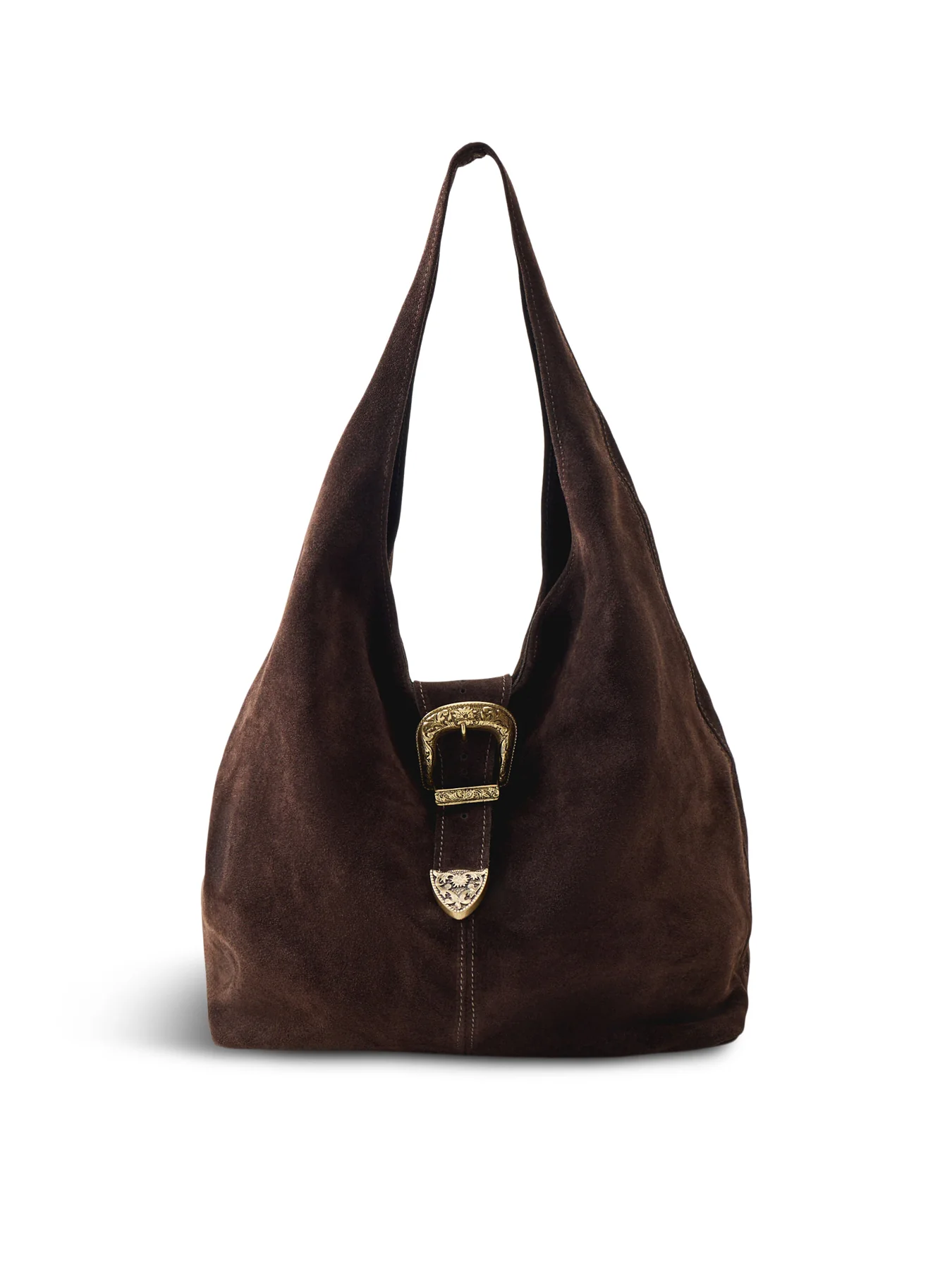 Sacca Vea Suede Tote Bag Brown