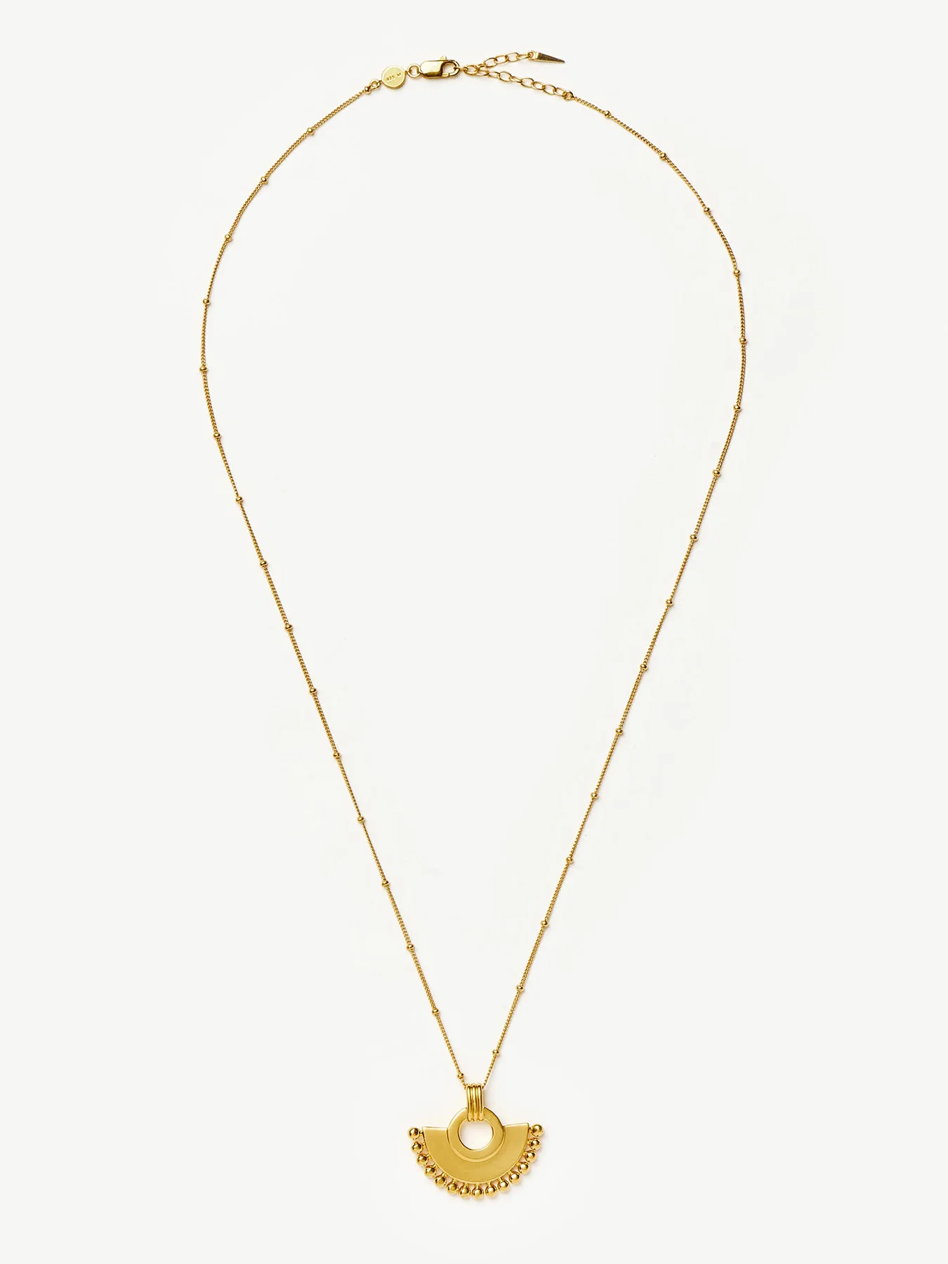 Zenyu Fan Pendant Necklace Gold - Image 2