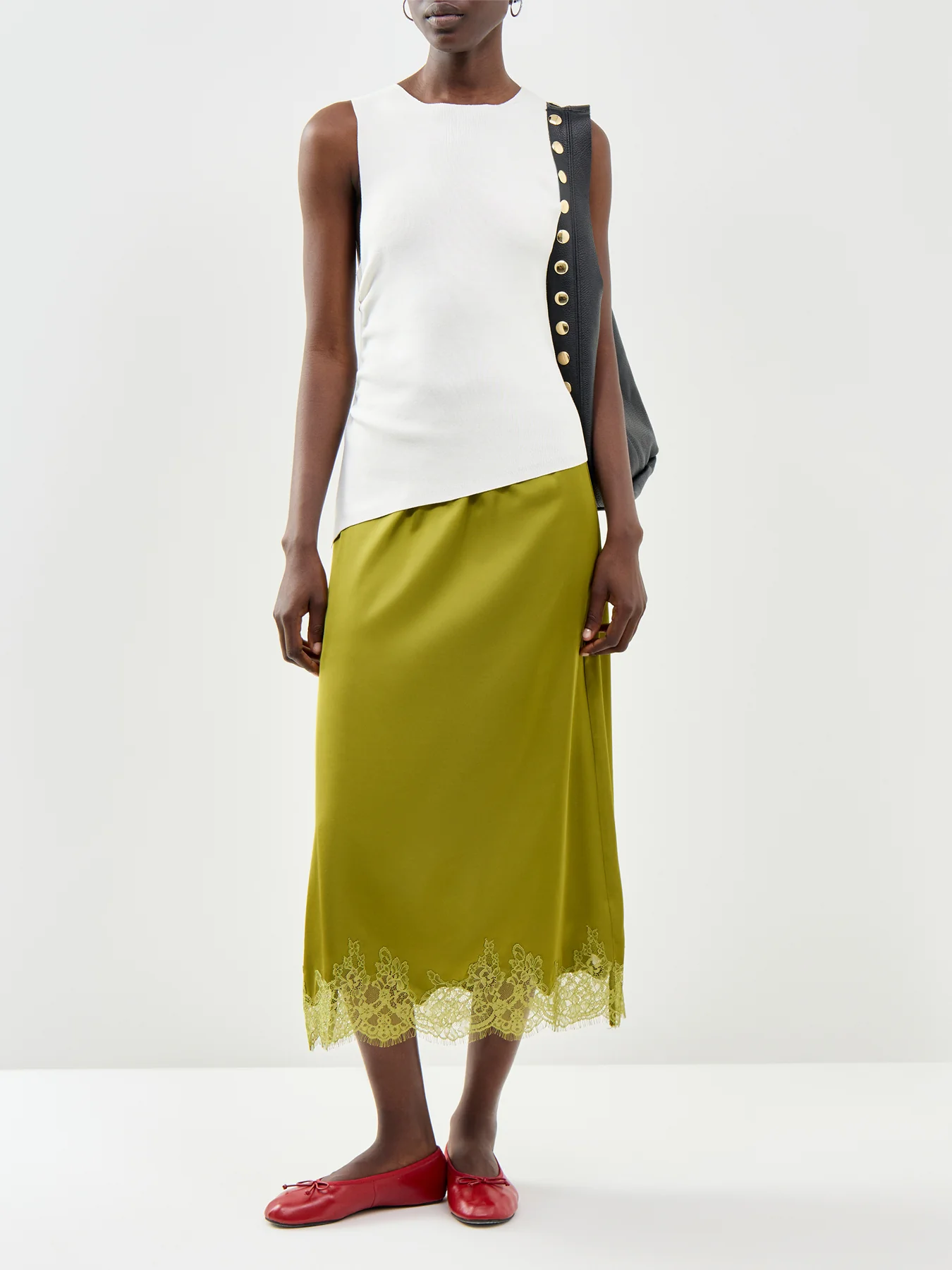 Halo Midi Skirt Green - Image 2
