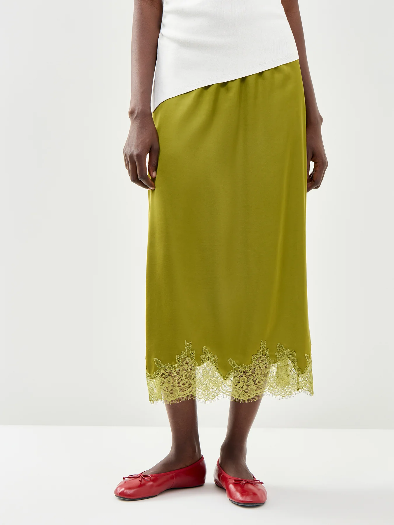 Halo Midi Skirt Green - Image 4