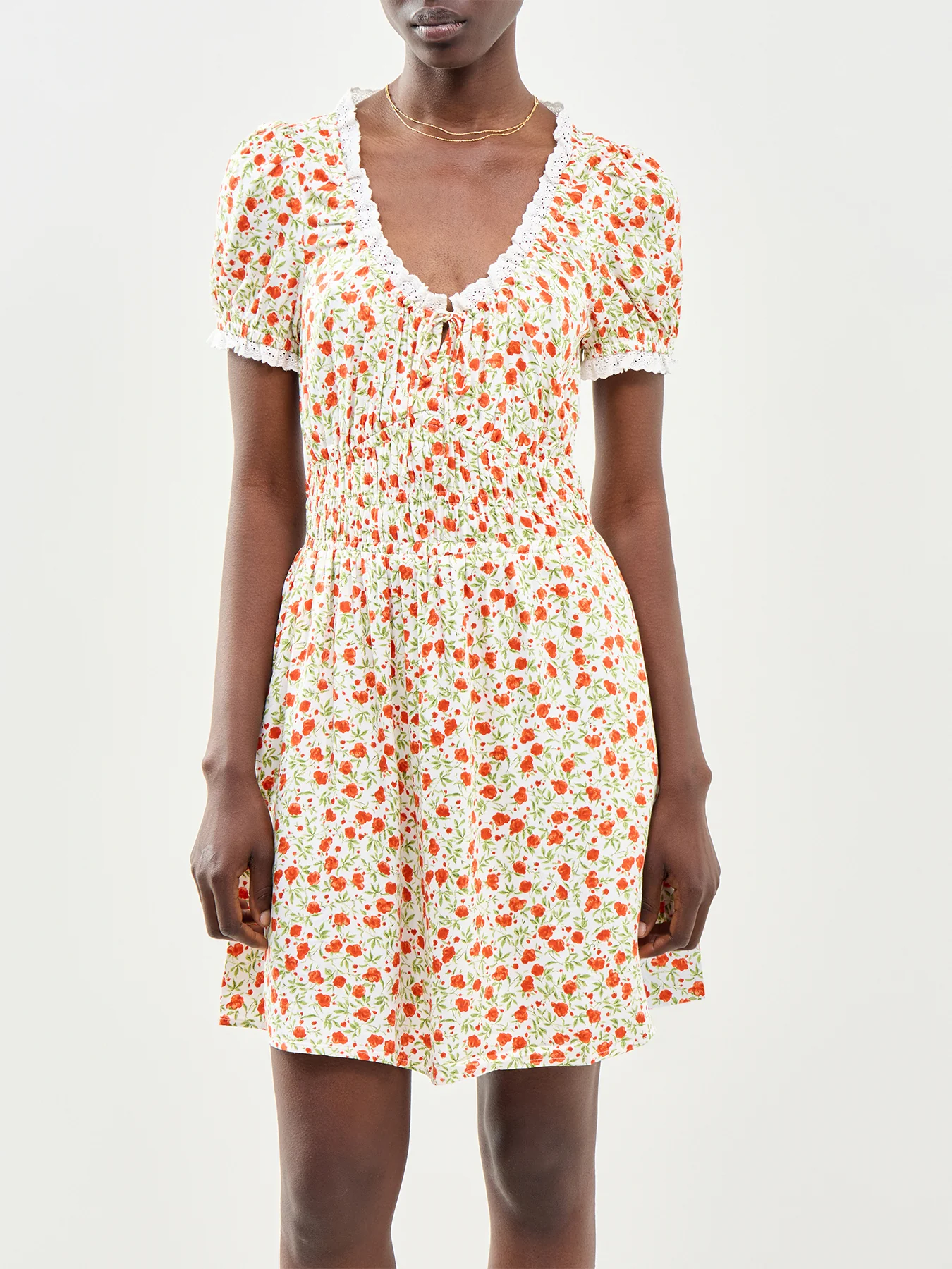Selena Mini Dress White - Image 4