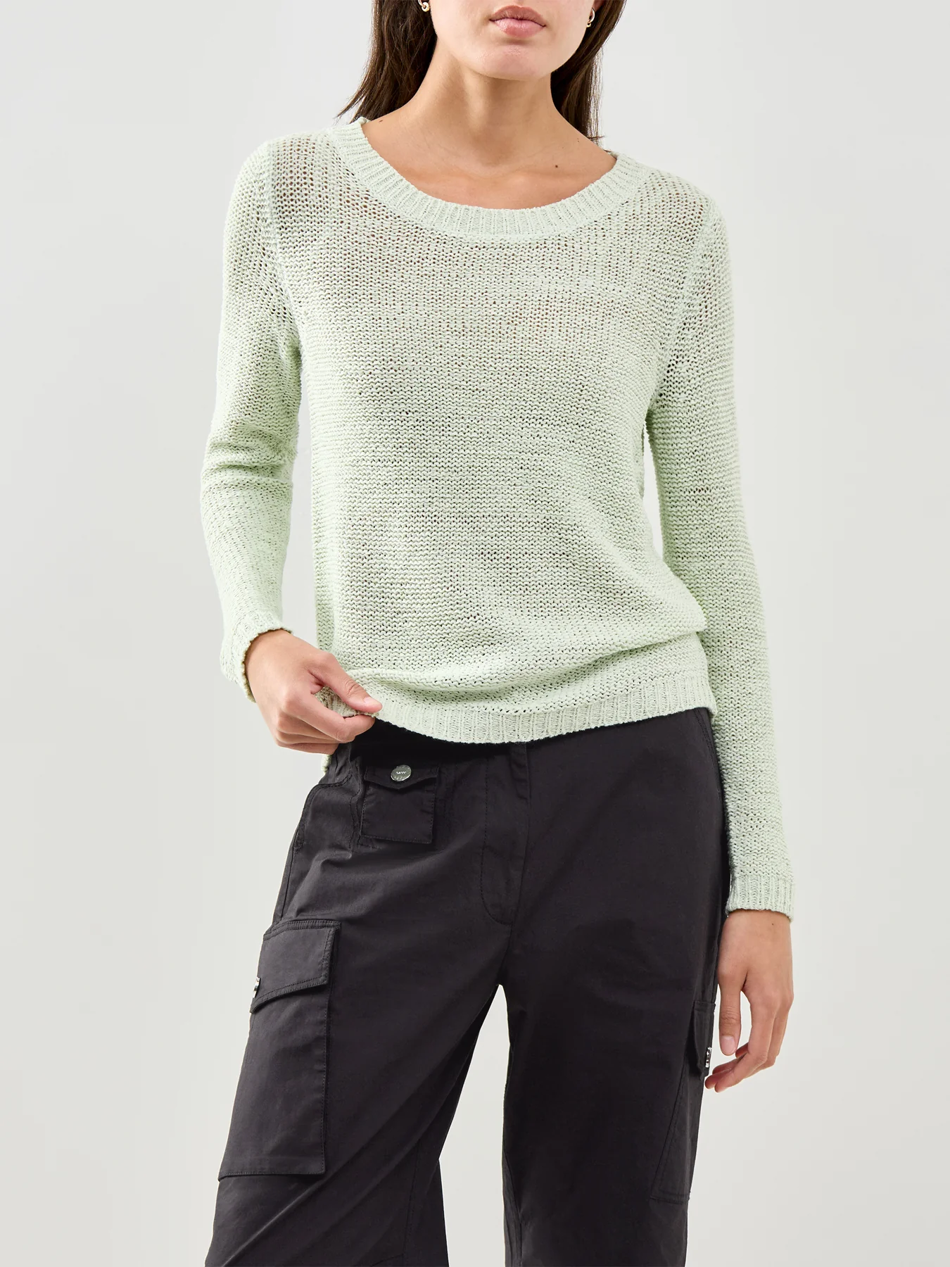 Geena Long Sleeve Knit Jumper Green - Image 4