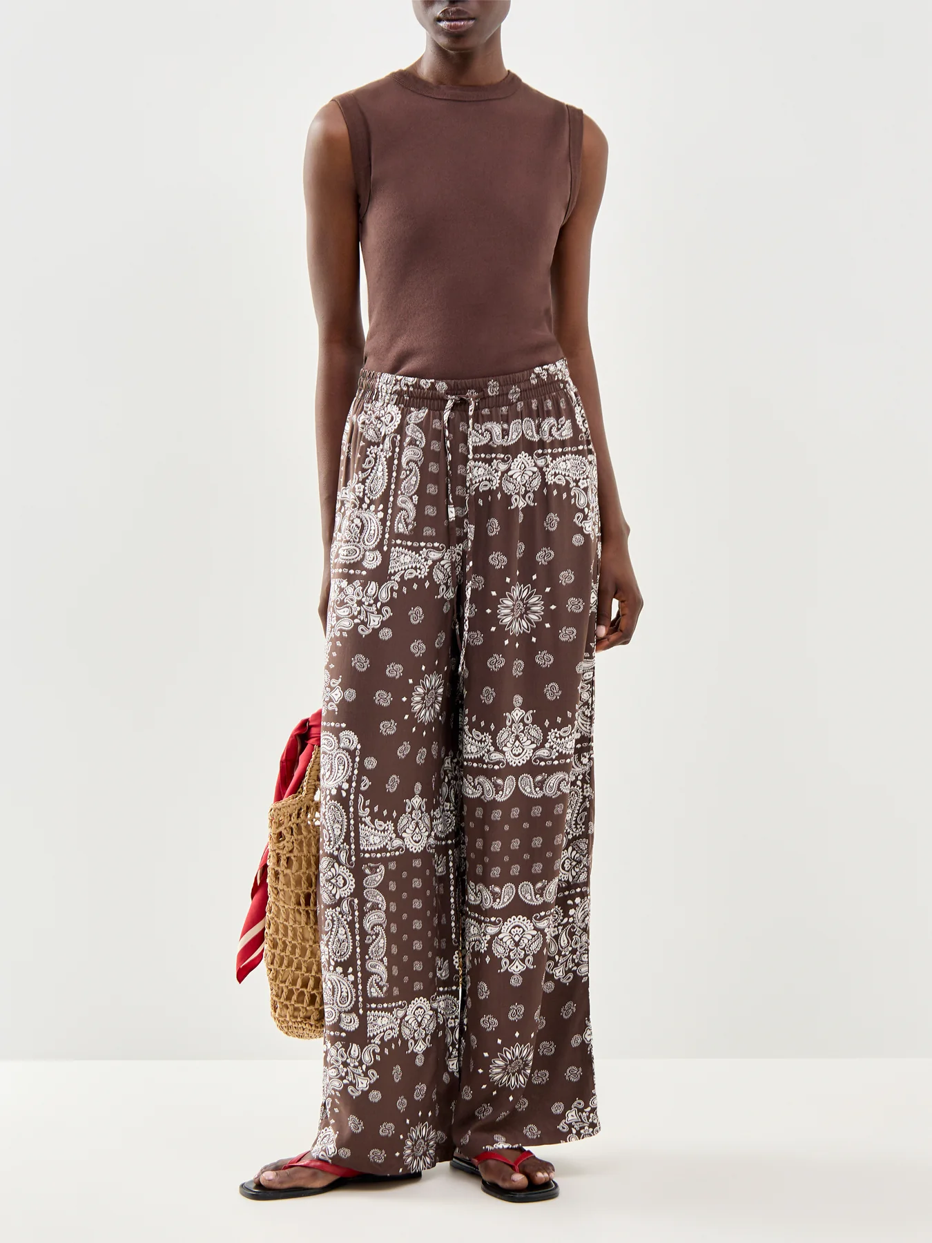 Onlkavi Wide Leg Pants Brown - Image 2