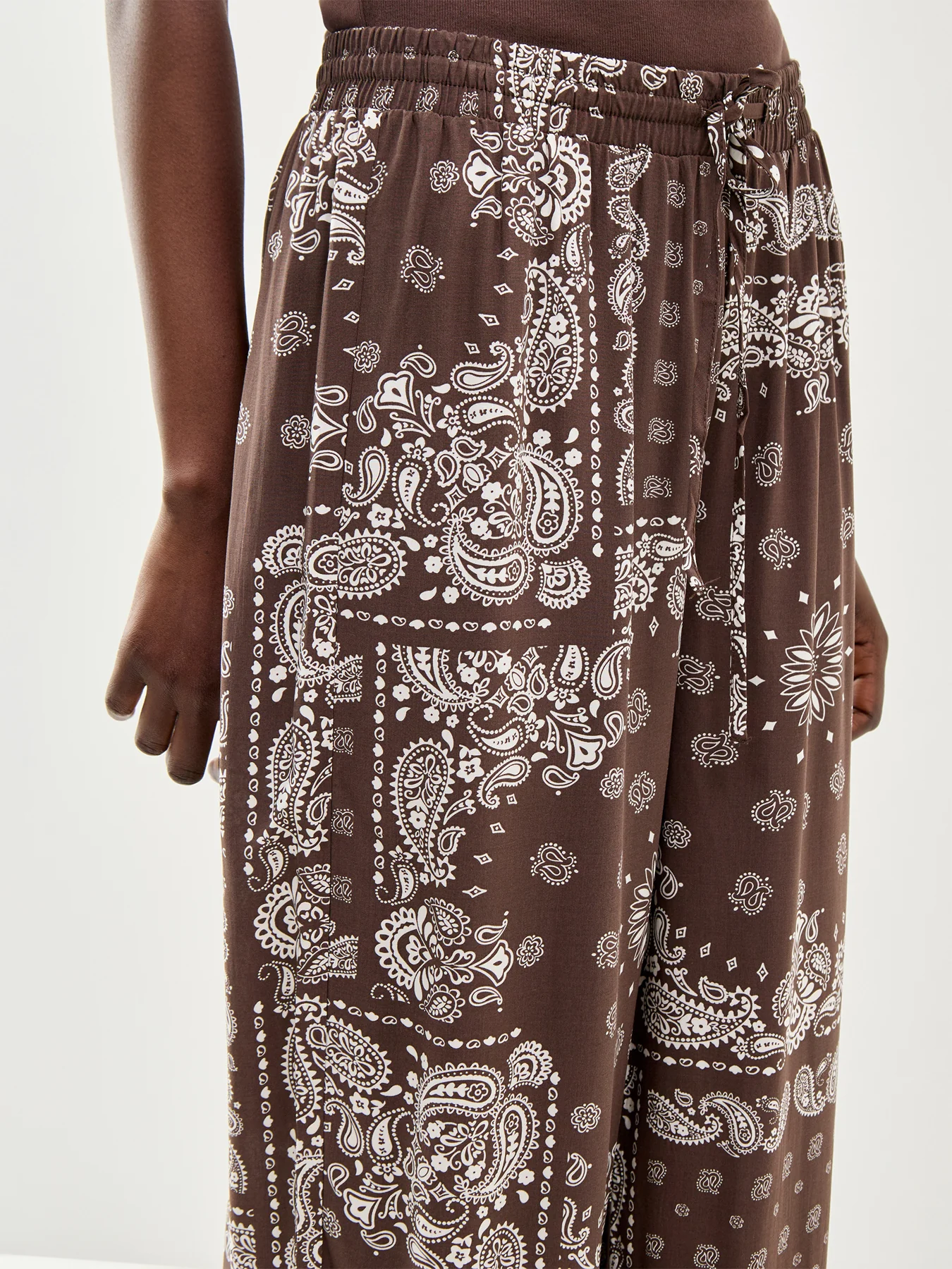 Onlkavi Wide Leg Pants Brown - Image 3