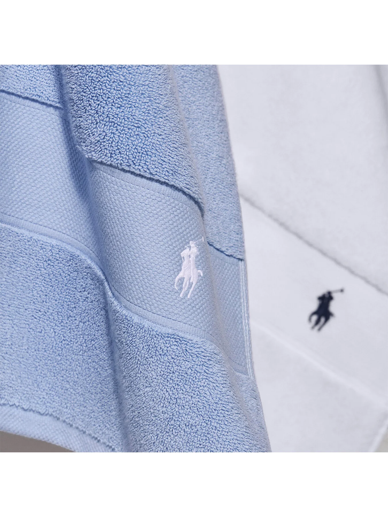 Polo Player Guest Towel Blue - Image 5