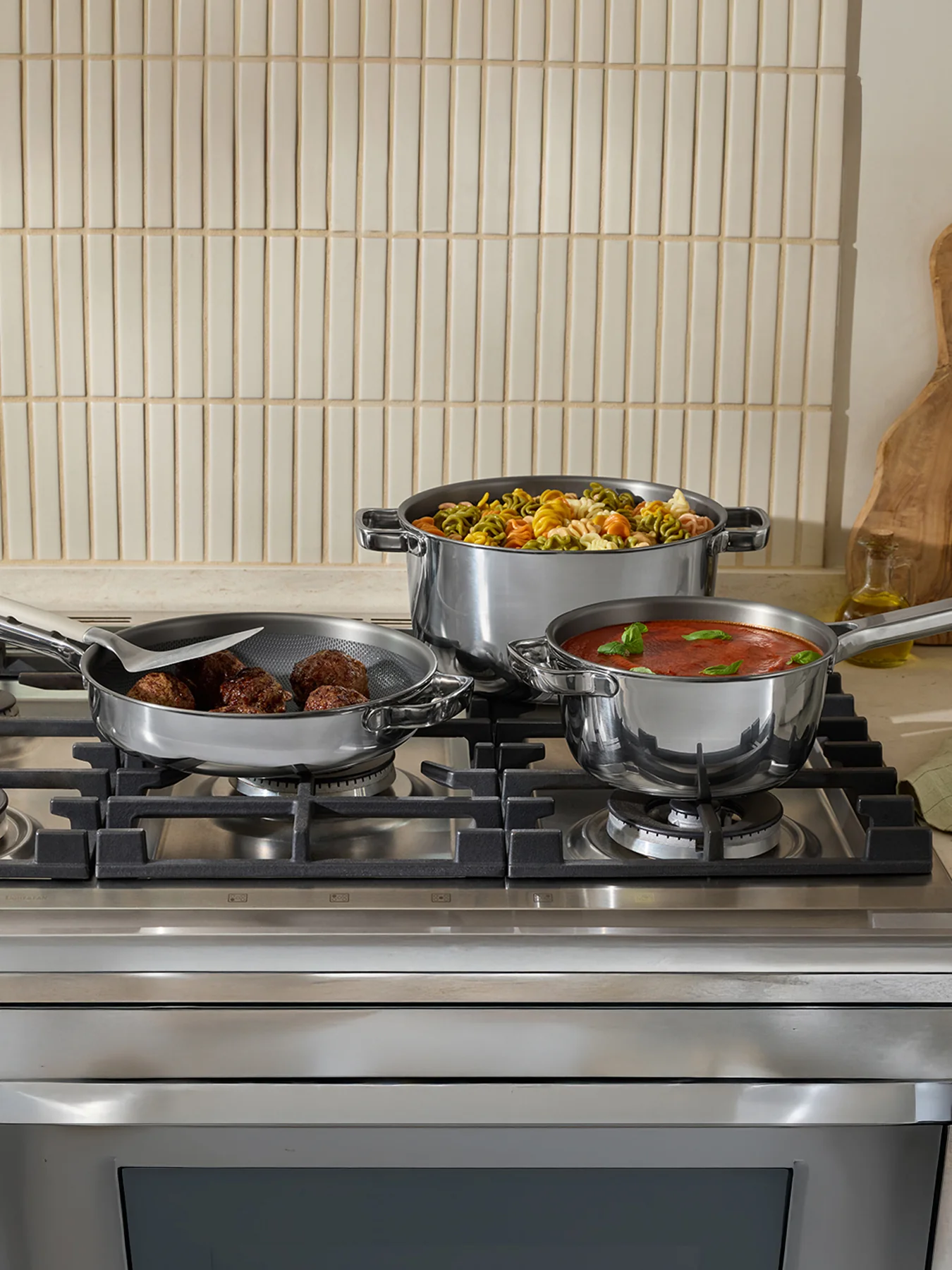 Titanium Pro Cookware Set Chrome - Image 3