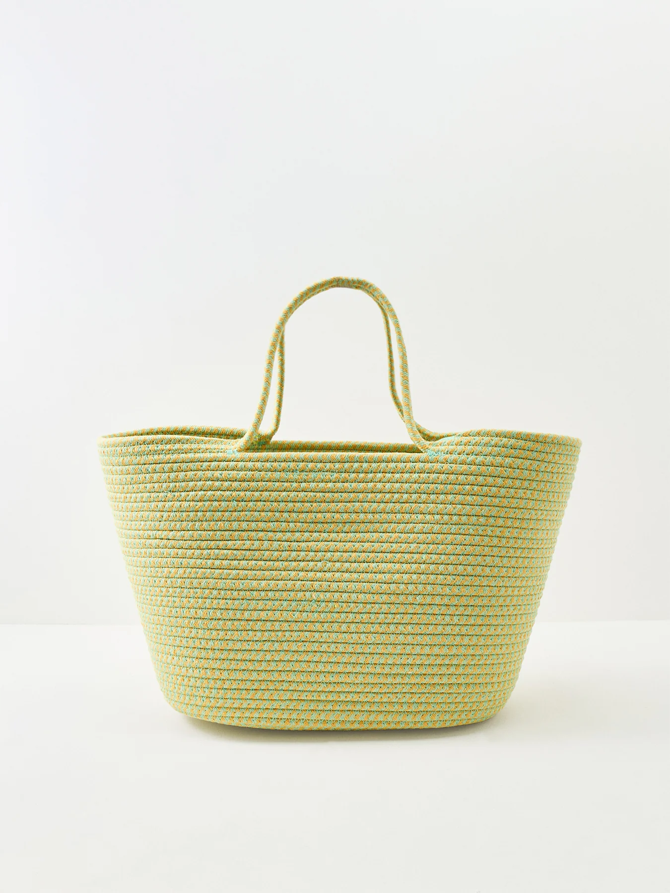 Christine Cotton Basket Bag Green - Image 3