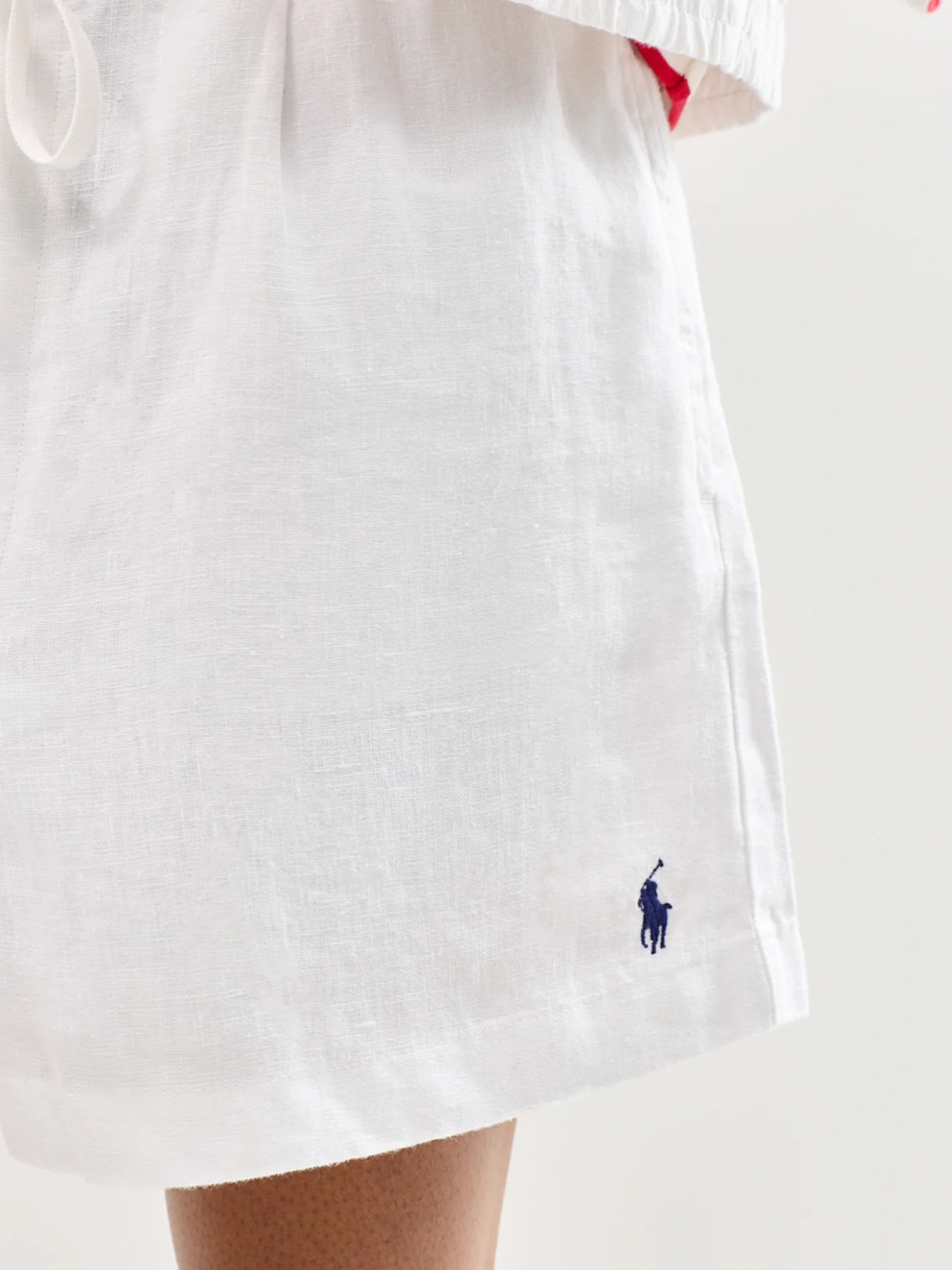 Linen Shorts White - Image 3