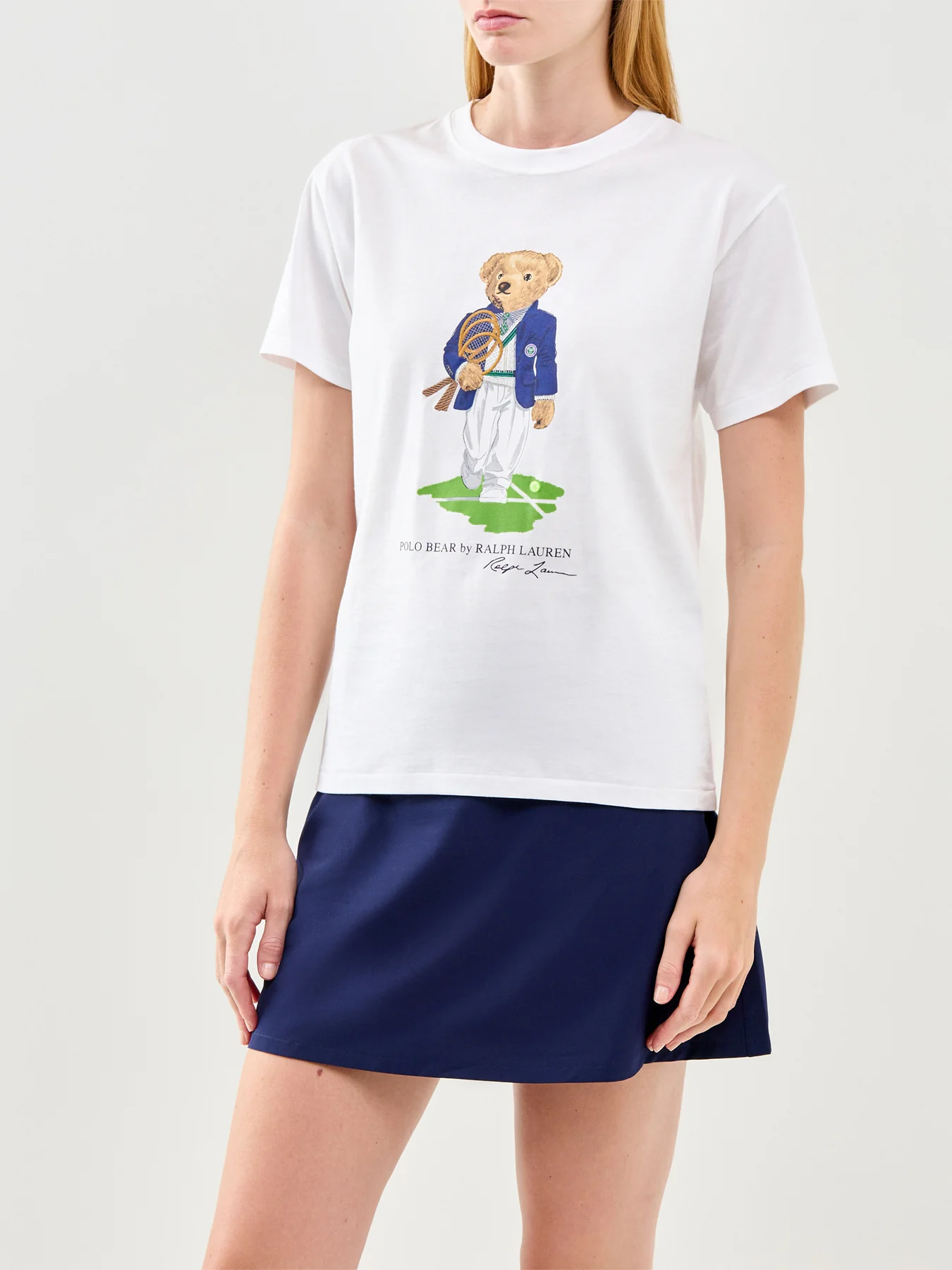 Wimbledon Polo Bear Graphic T-Shirt White - Image 4