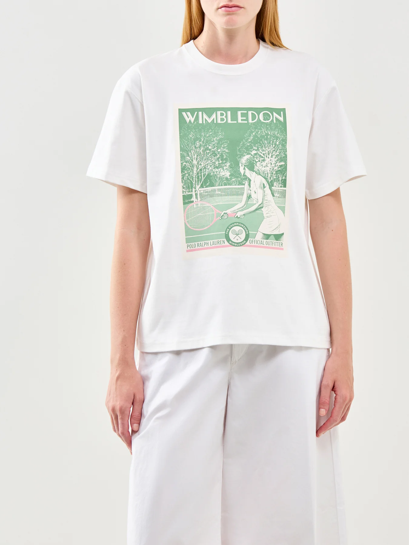 Wimbledon Printed Graphic T-Shirt White - Image 4