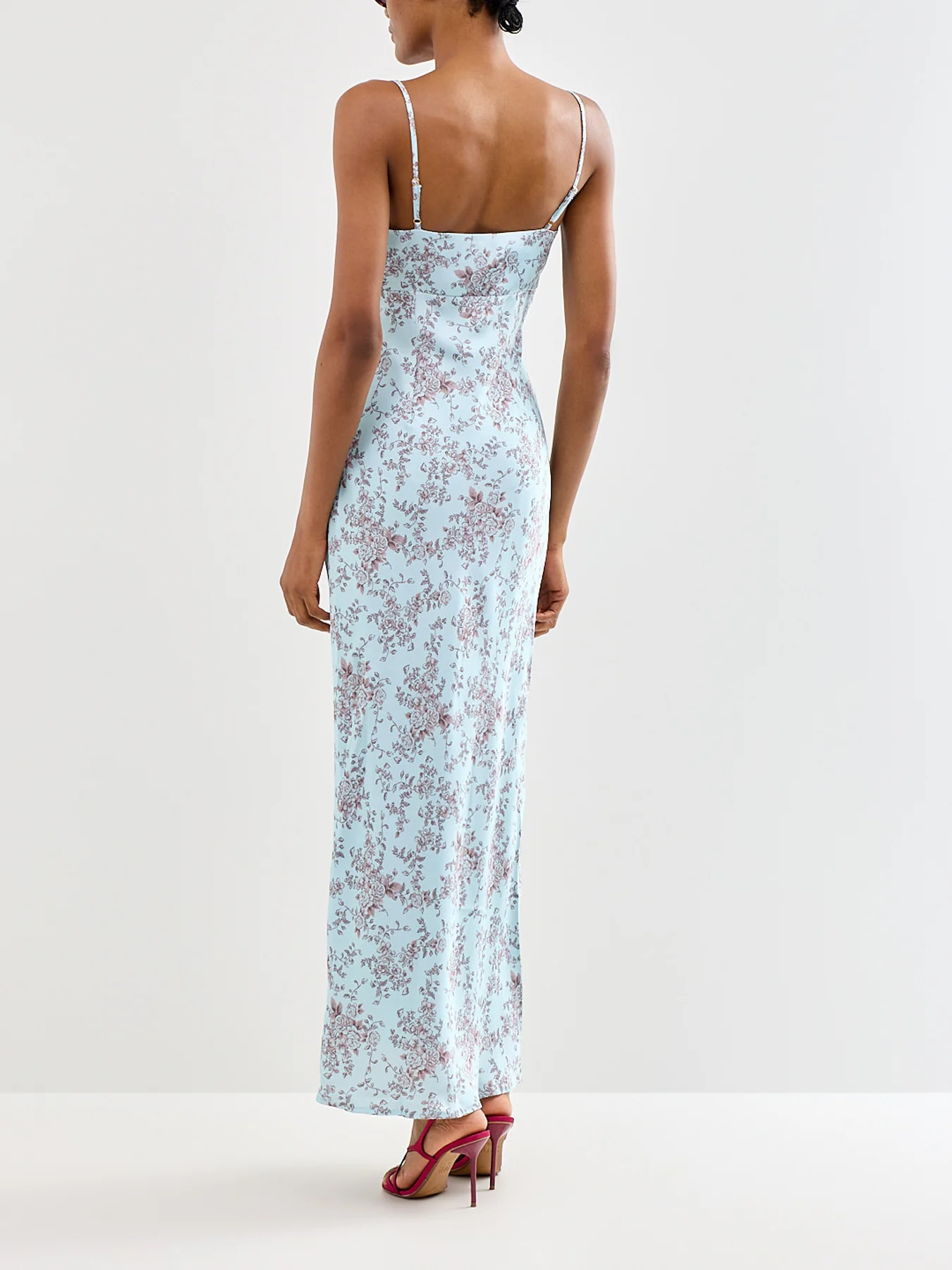 Joely Printed Maxi Dress Blue - Image 5