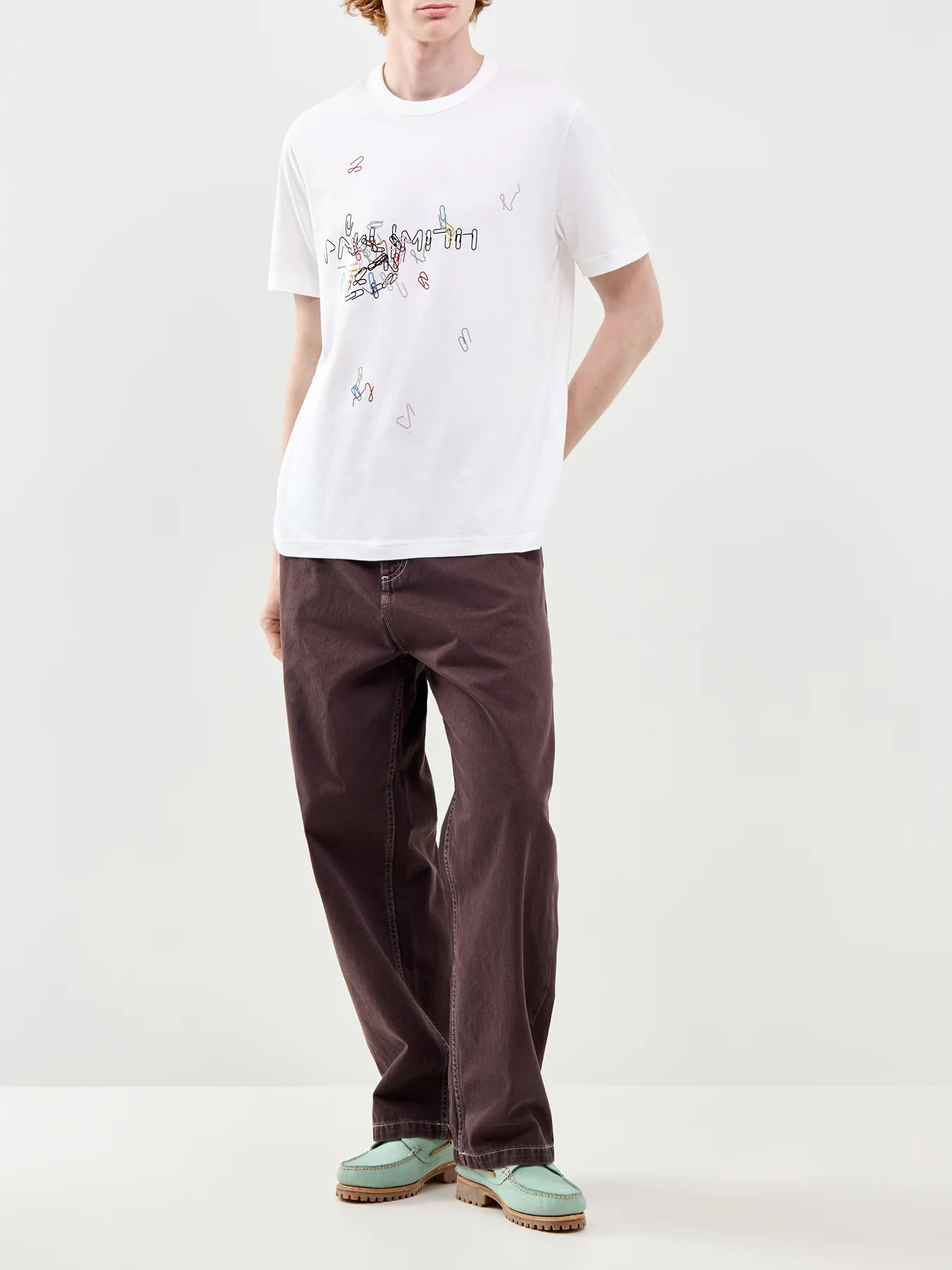 Paperclips Graphic T-Shirt White - Image 2