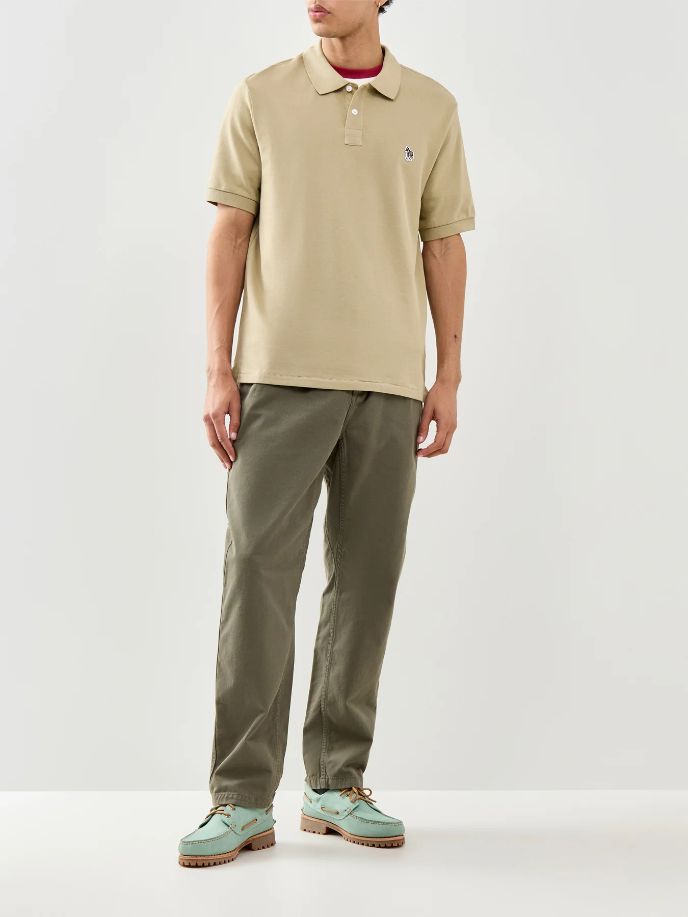Zebra Polo Shirt Beige - Image 2