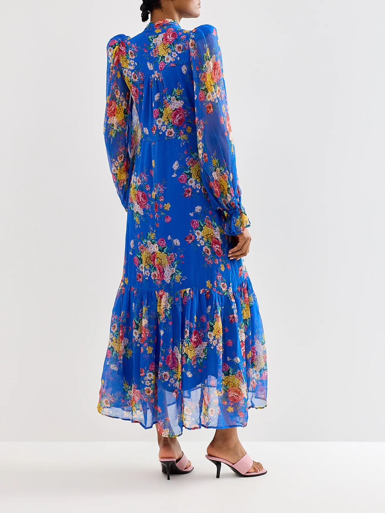 Marnie Dress Blue Floral Print - Image 5