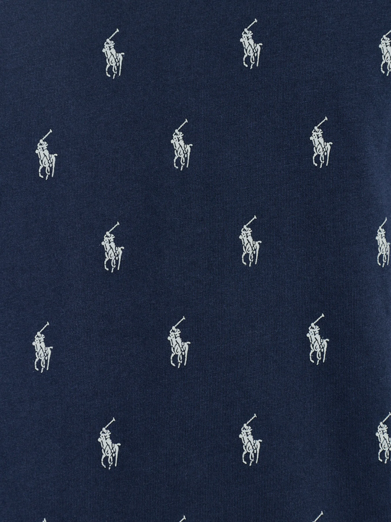 Printed Cotton Lounge T-Shirt Navy - Image 3