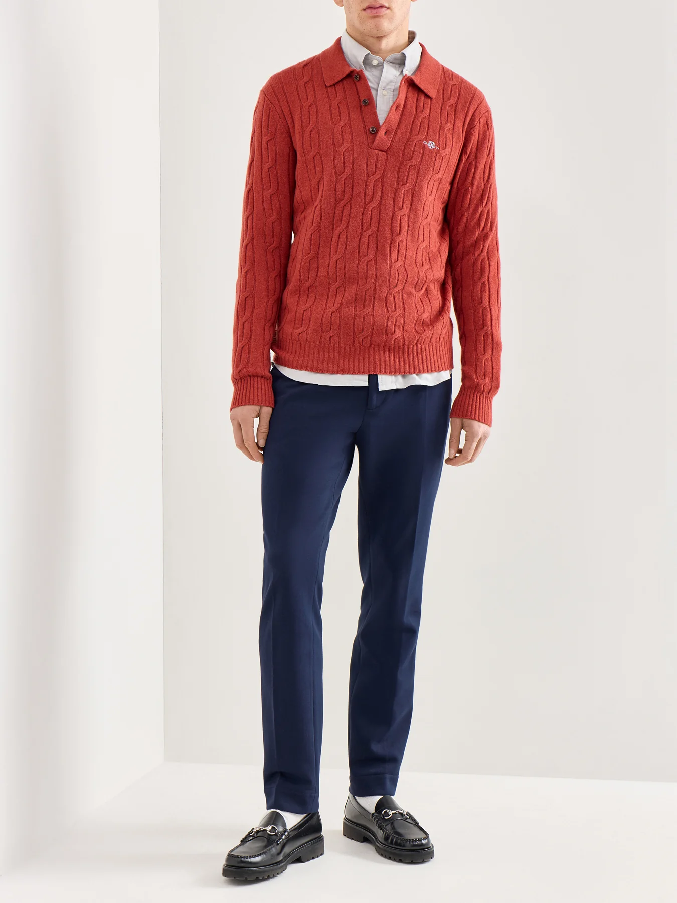 Brad Double Knit Trousers Navy - Image 2