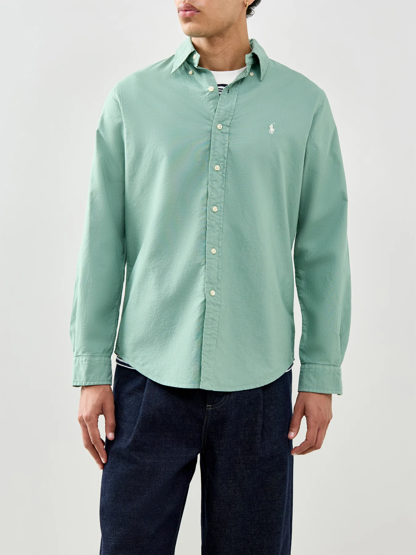 Custom Fit Oxford Shirt Green - Image 4