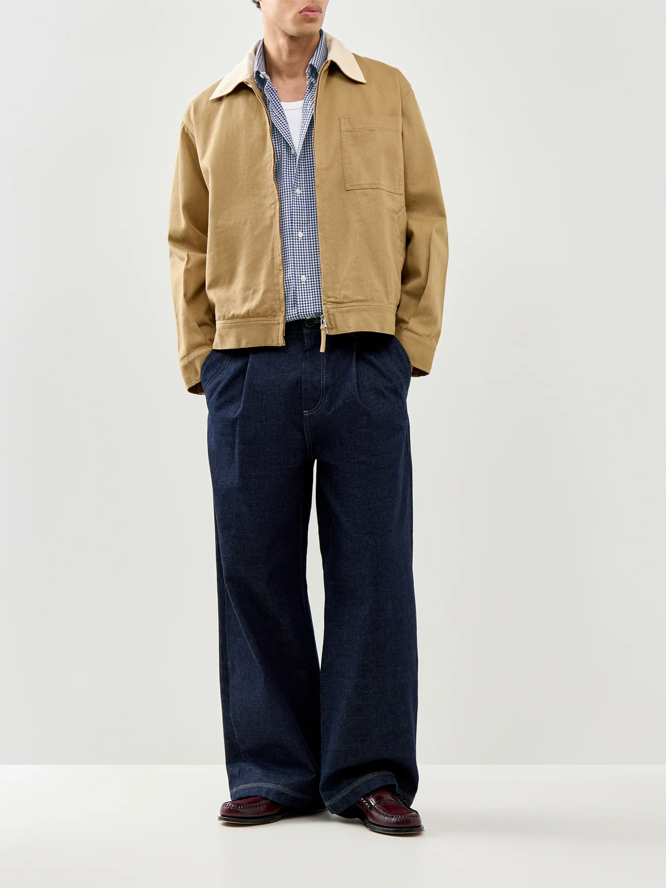Custom Fit Poplin Stretch Gingham Shirt - Image 2