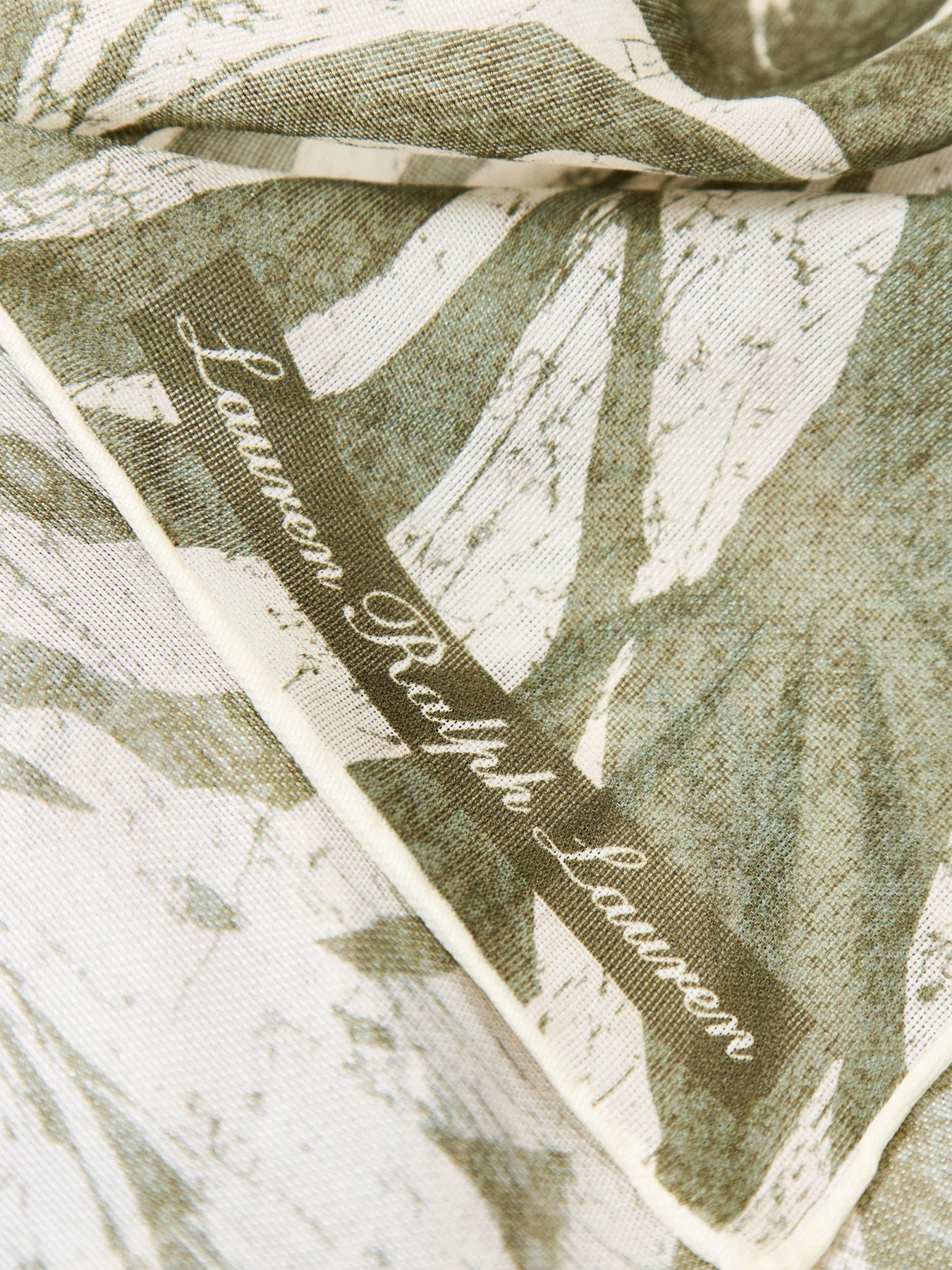 Palm Leaves Square Scarf Green - Image 3