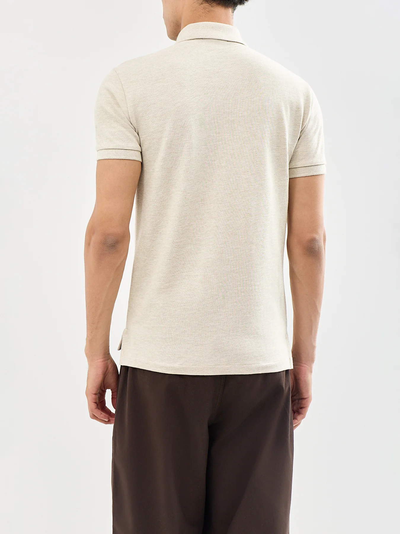 Slim Fit Polo Shirt Beige - Image 5