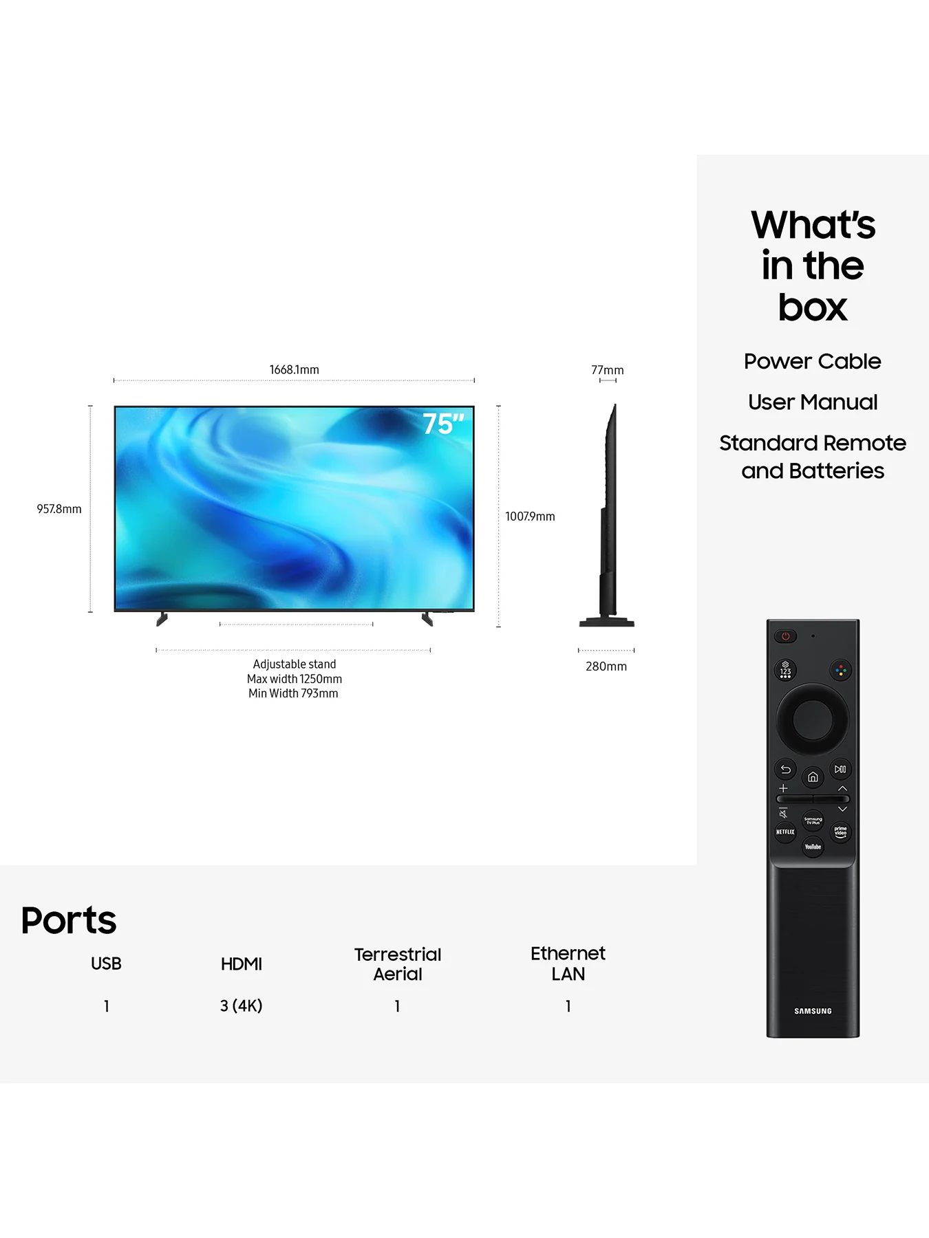 U8020H 75 Inch 4K Vision AI Smart TV 2026 - Image 2