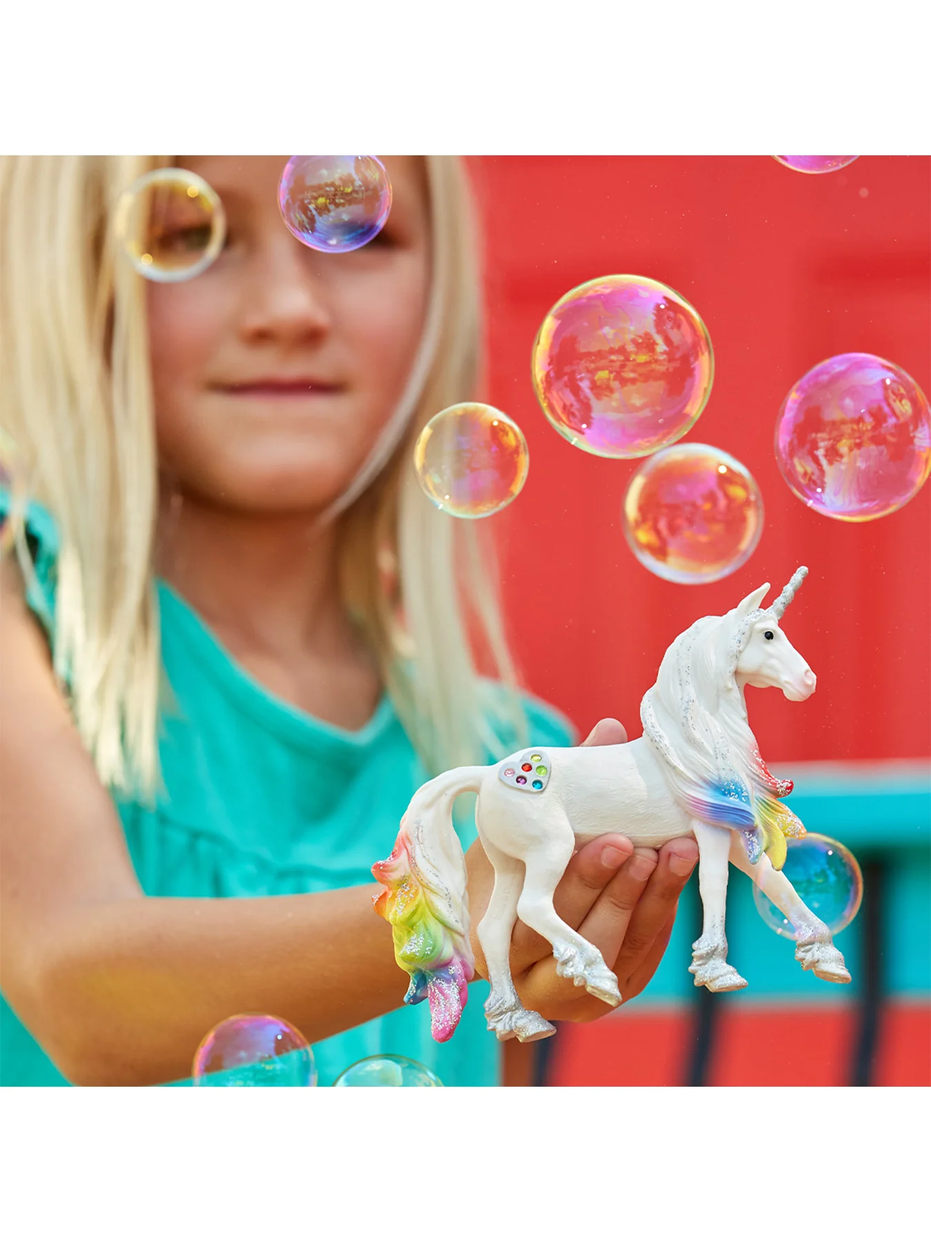 Rainbow Love Unicorn Stallion Figurine - Image 2