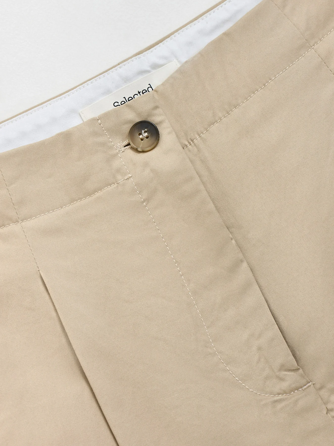 Carmen High Waist Cropped Pant Beige - Image 3